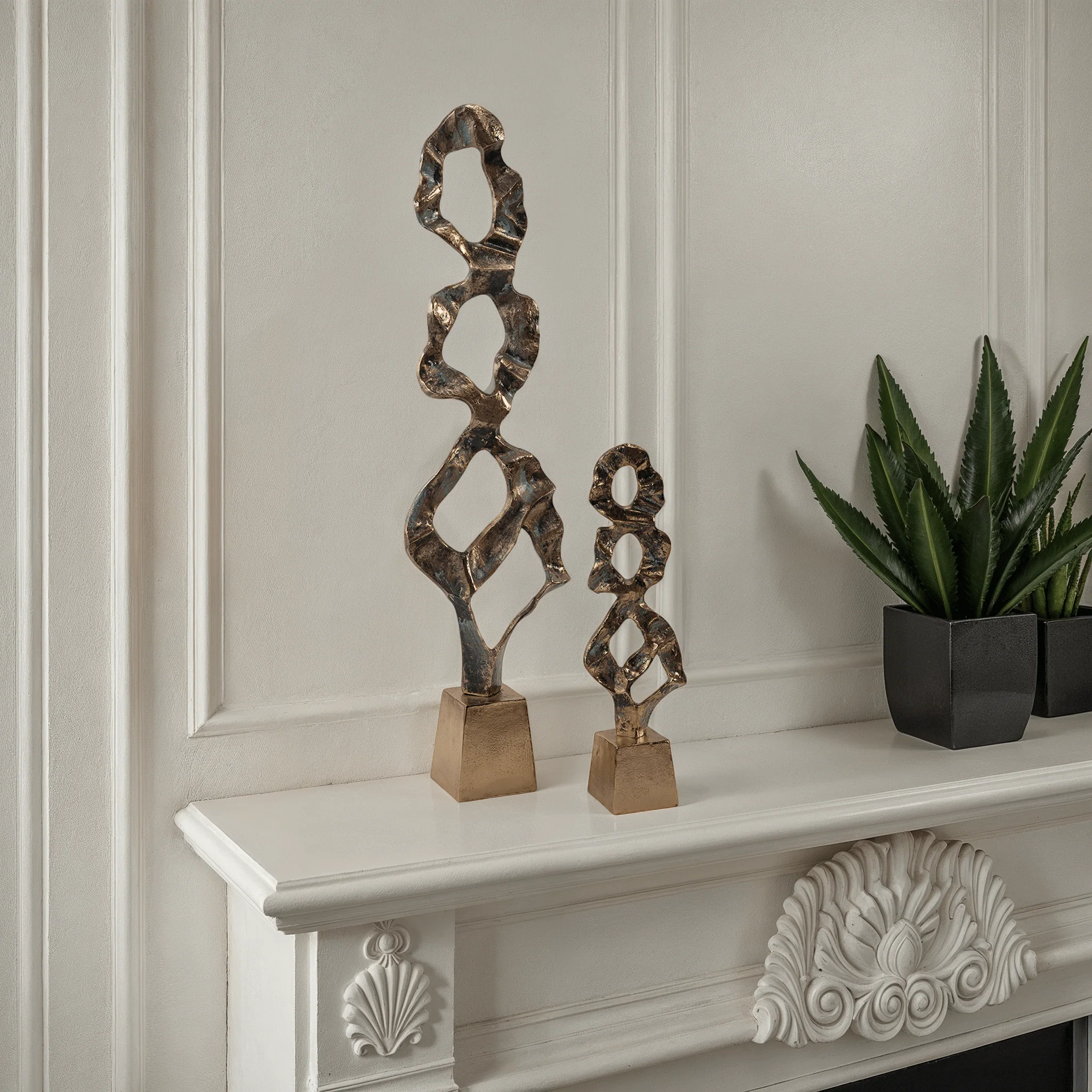 Calvera Abstract Bronze Sculptures - Image 2