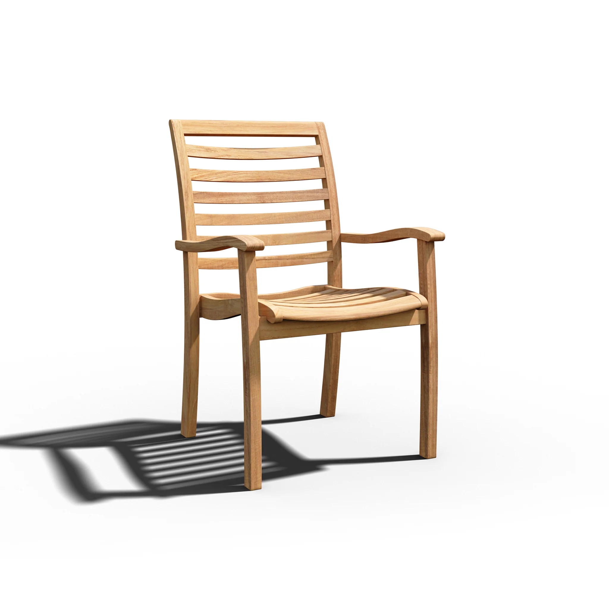 Calvero Teak Stacking Chair - Set of 4 - Image 2