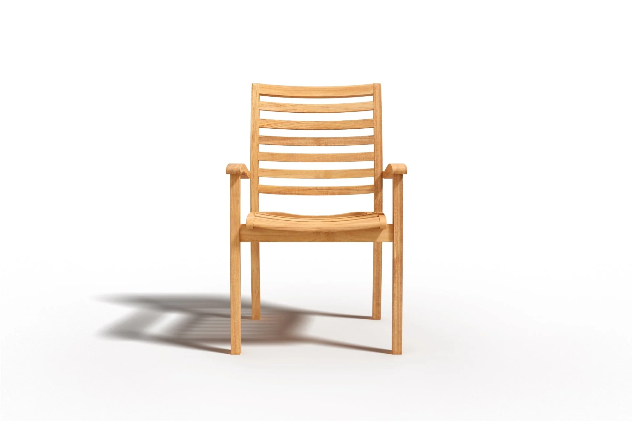 Calvero Teak Stacking Chair - Set of 4 - Image 5