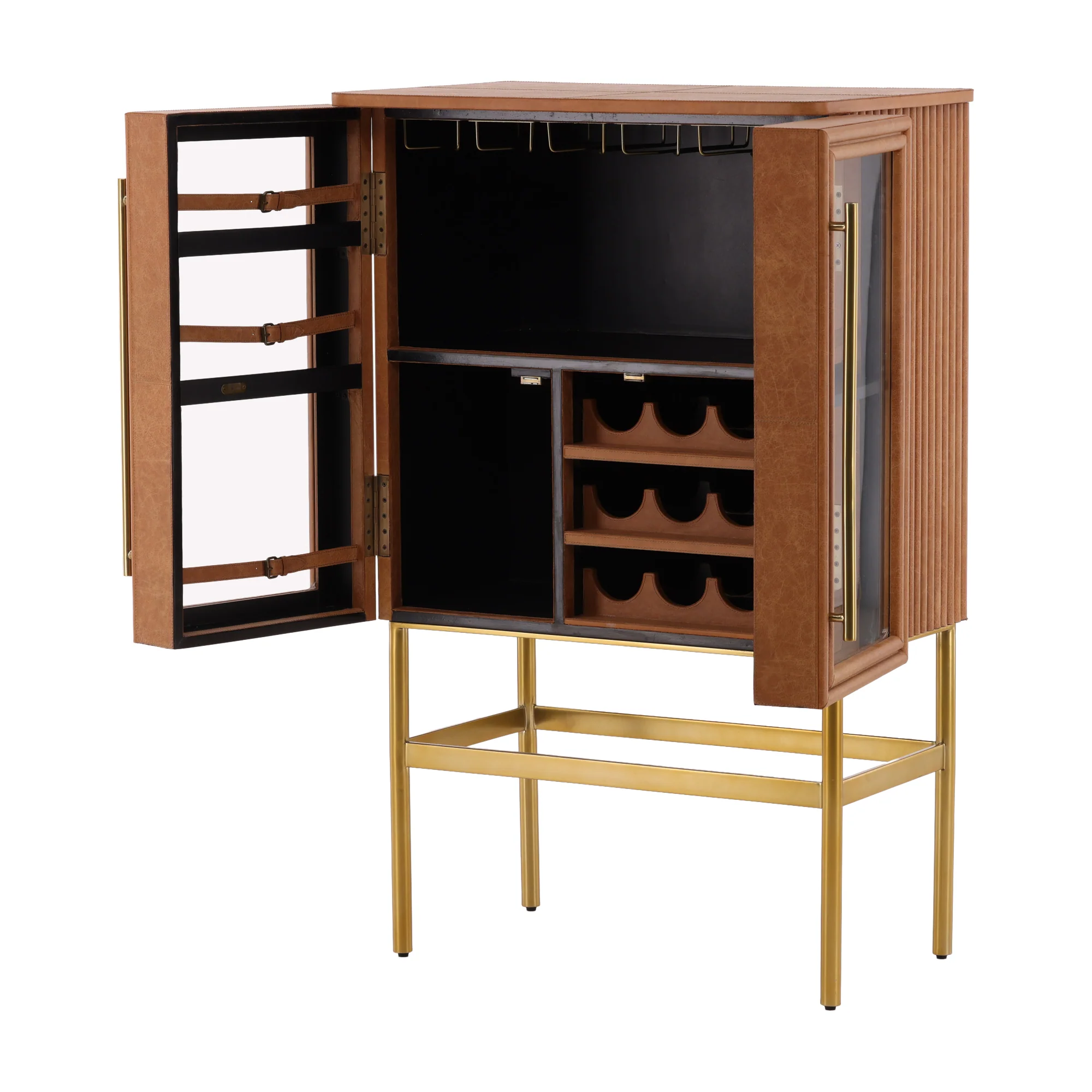 Calvino Fluted Wood Cabinet - Image 2