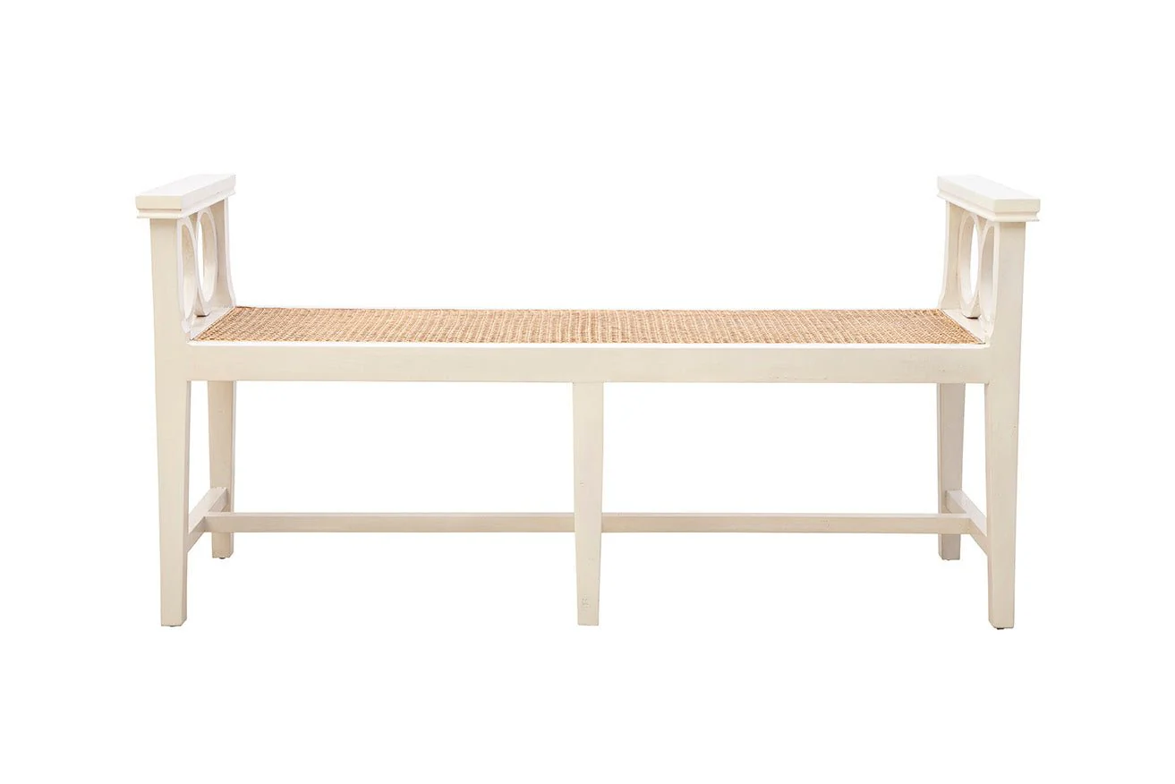 Canterbury Rattan Seat Bench - Image 3