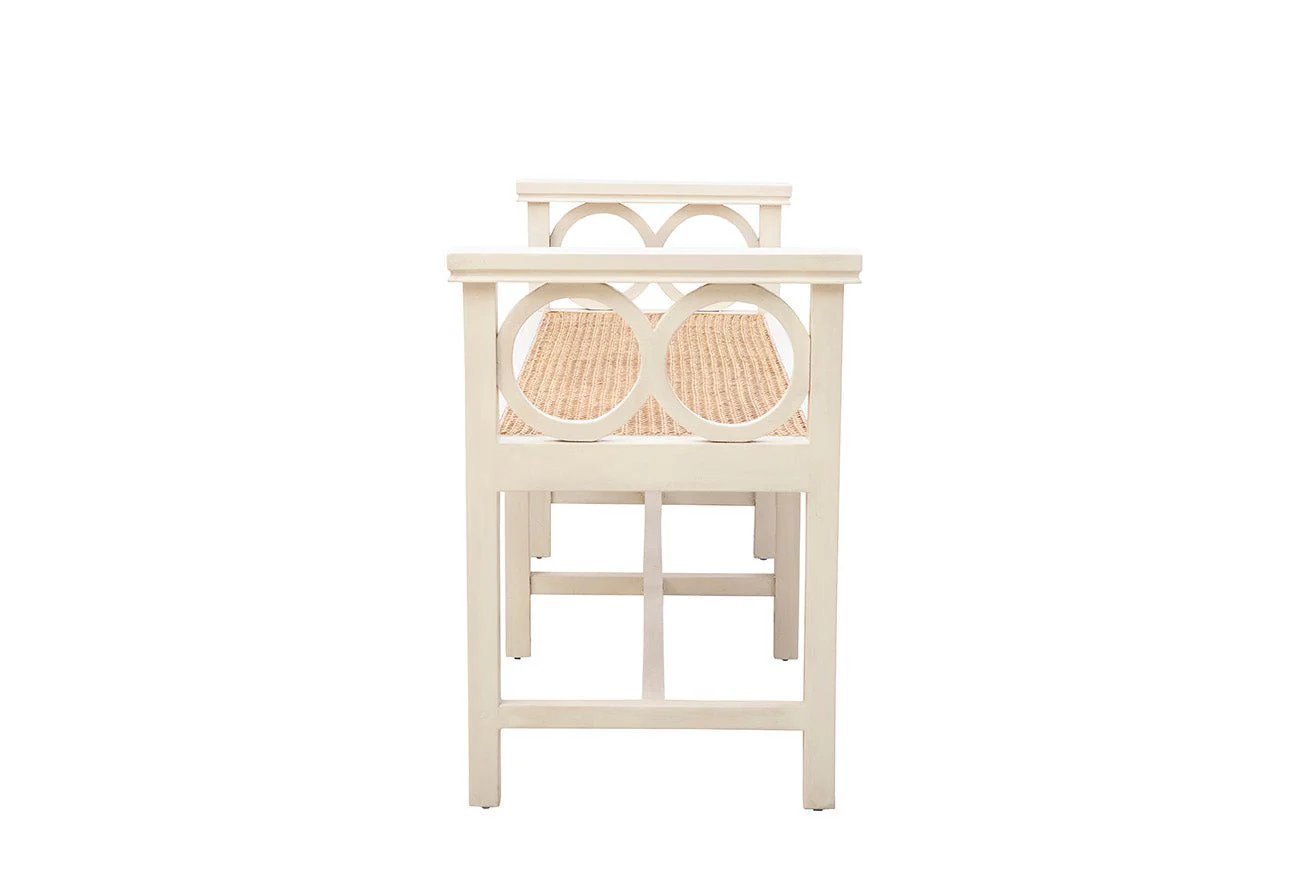 Canterbury Rattan Seat Bench - Image 4