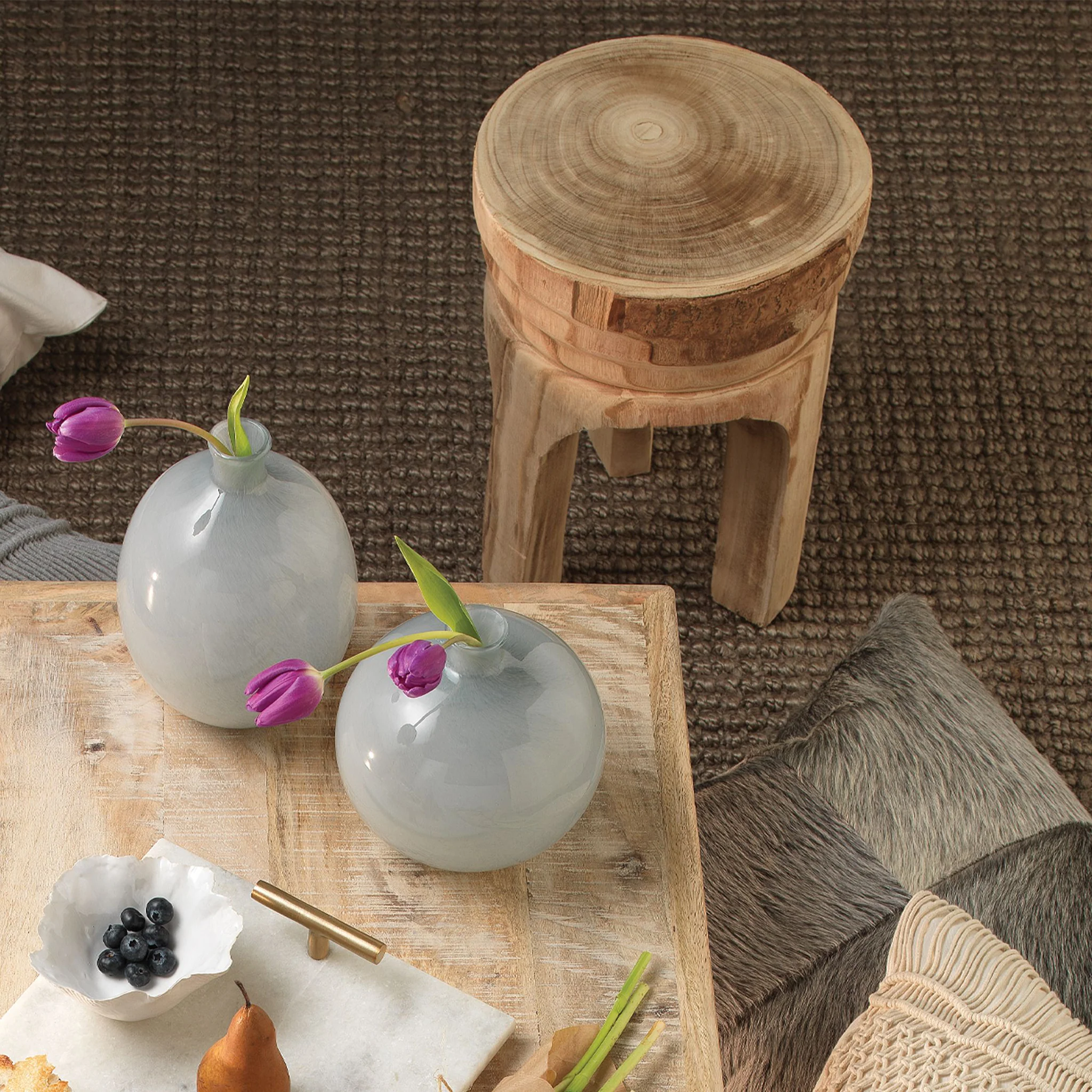 Carver Wooden Stool - Image 3