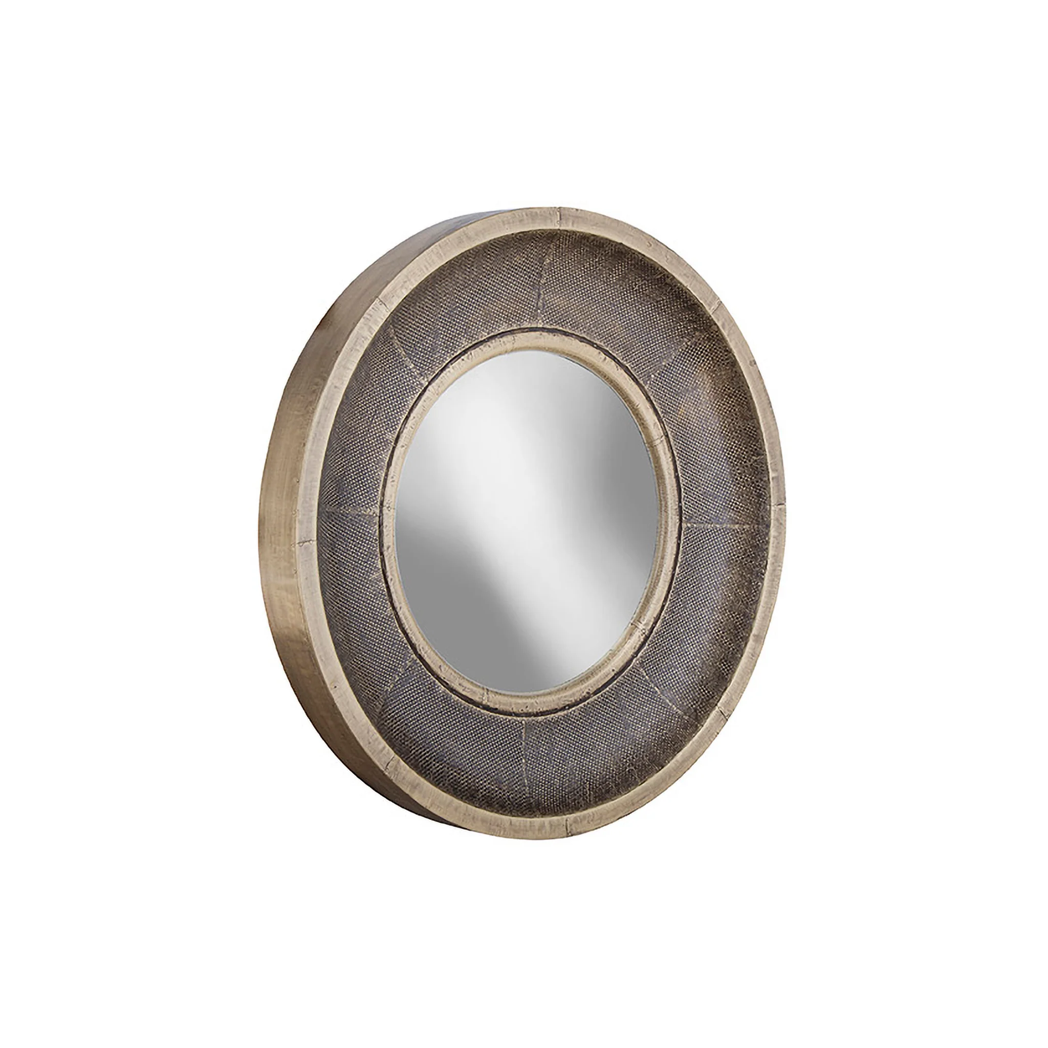 Caspian Shagreen Round Mirror