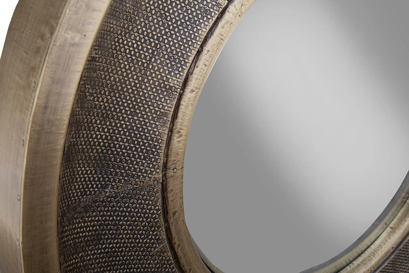 Caspian Shagreen Round Mirror - Image 6