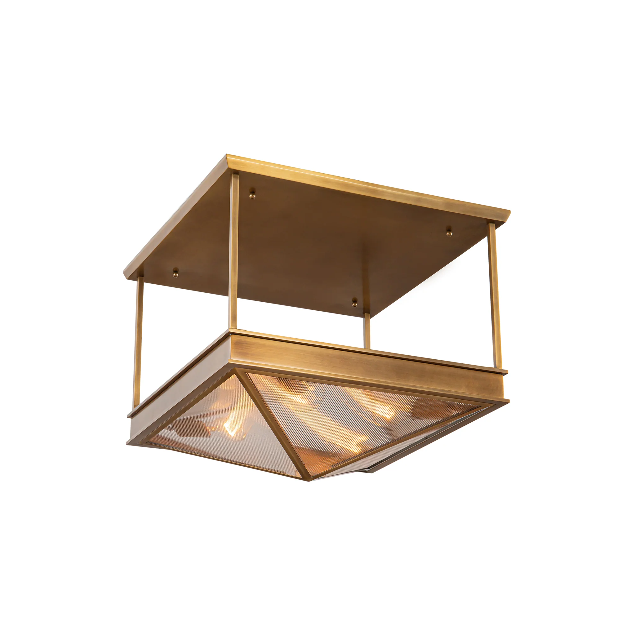 Caspira Natural Brass Prism Pendant