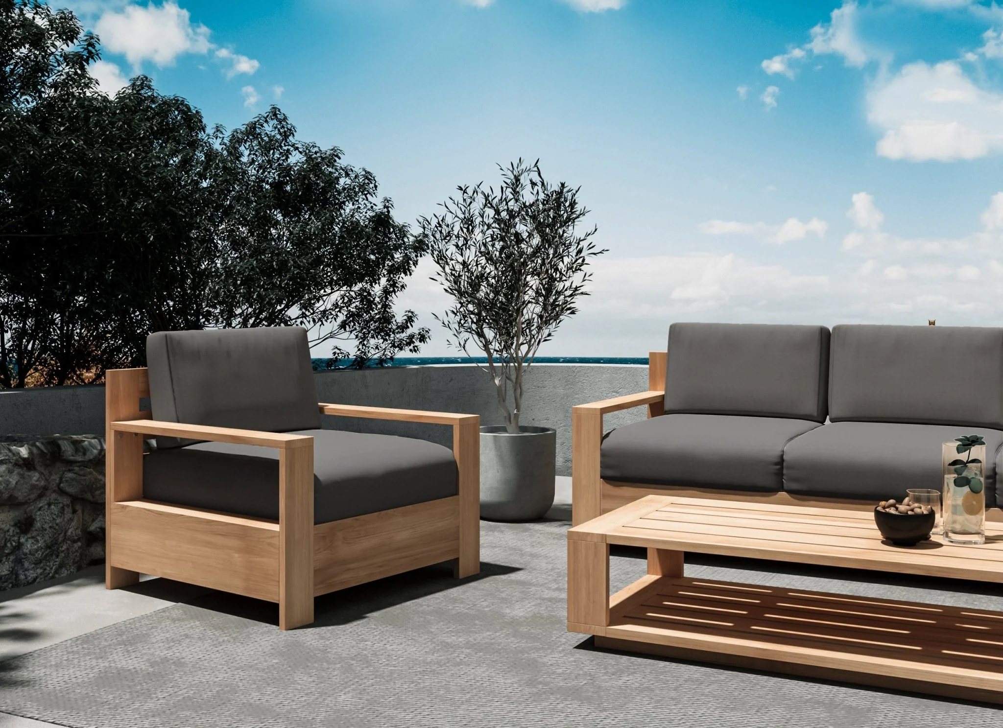 Cavara Teak Club Chair - Image 7