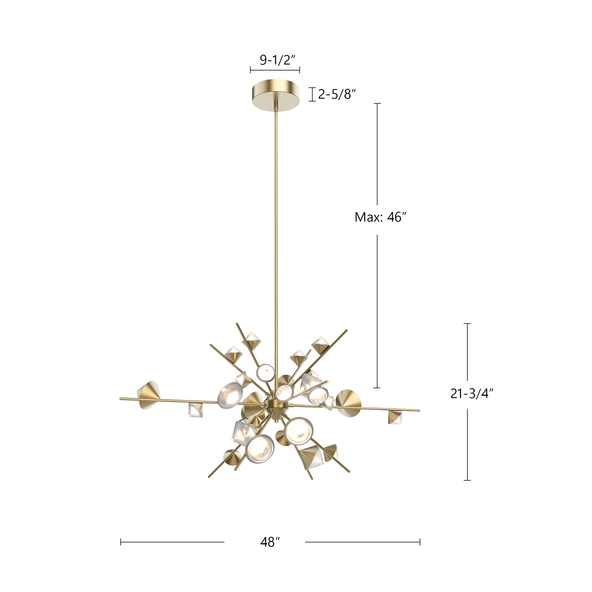 Celestyn Crystal Burst Chandelier - Image 3