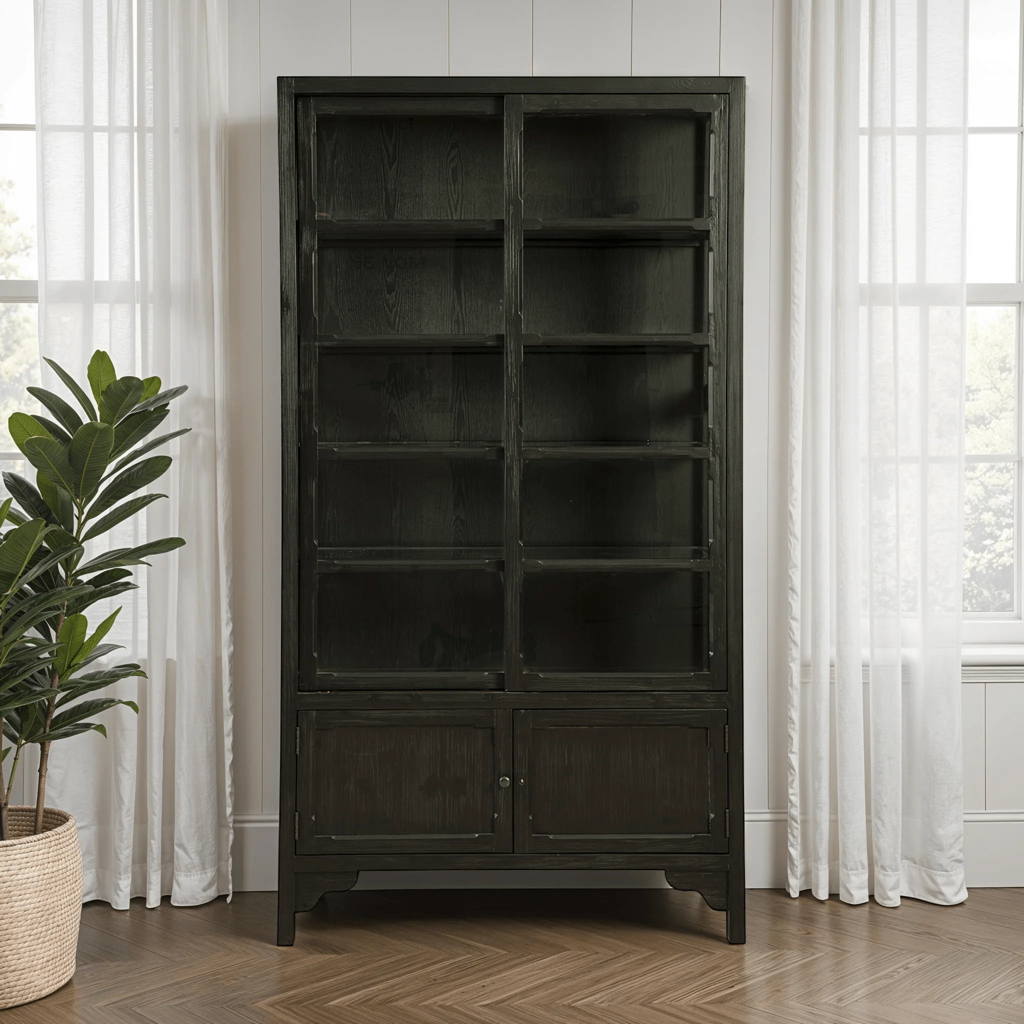 Chifeng Black Wood Cabinet - Image 2