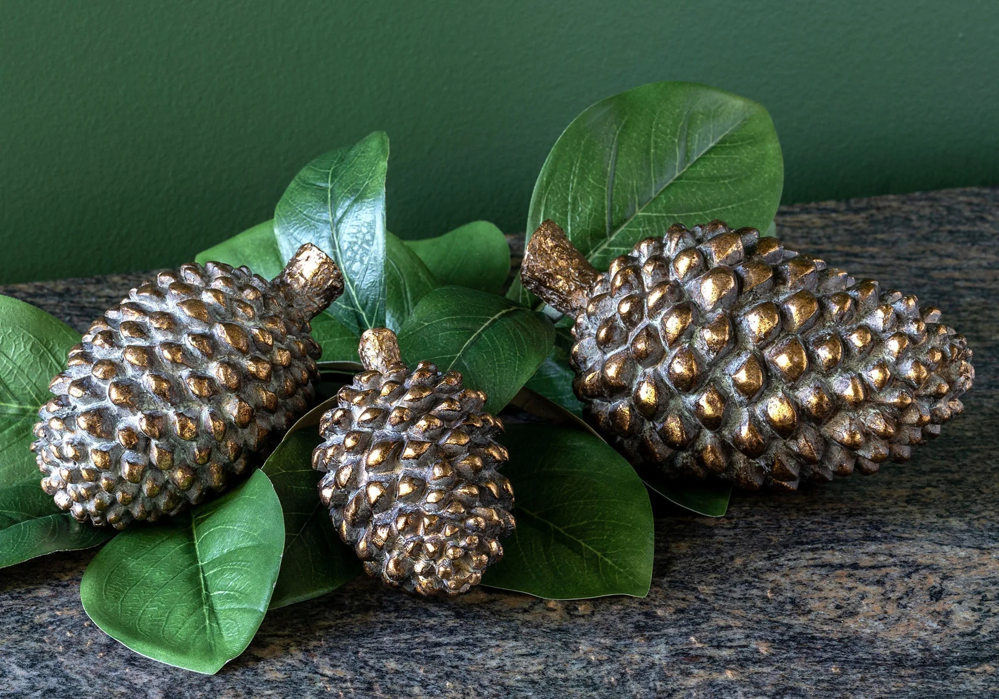 Bronze Conifer Cones, Set of 3 - Image 2