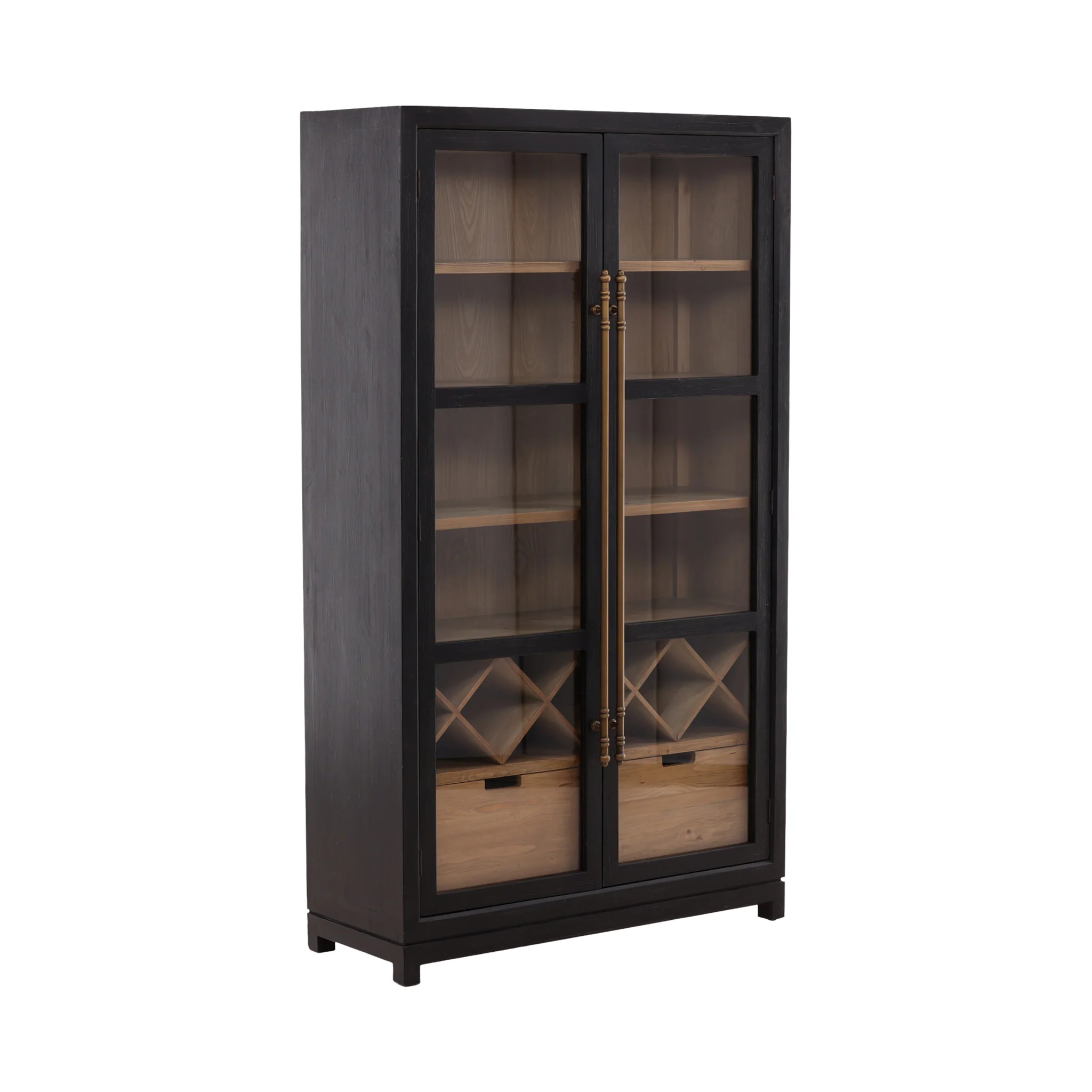 Cortelle Wood Glass Cabinet