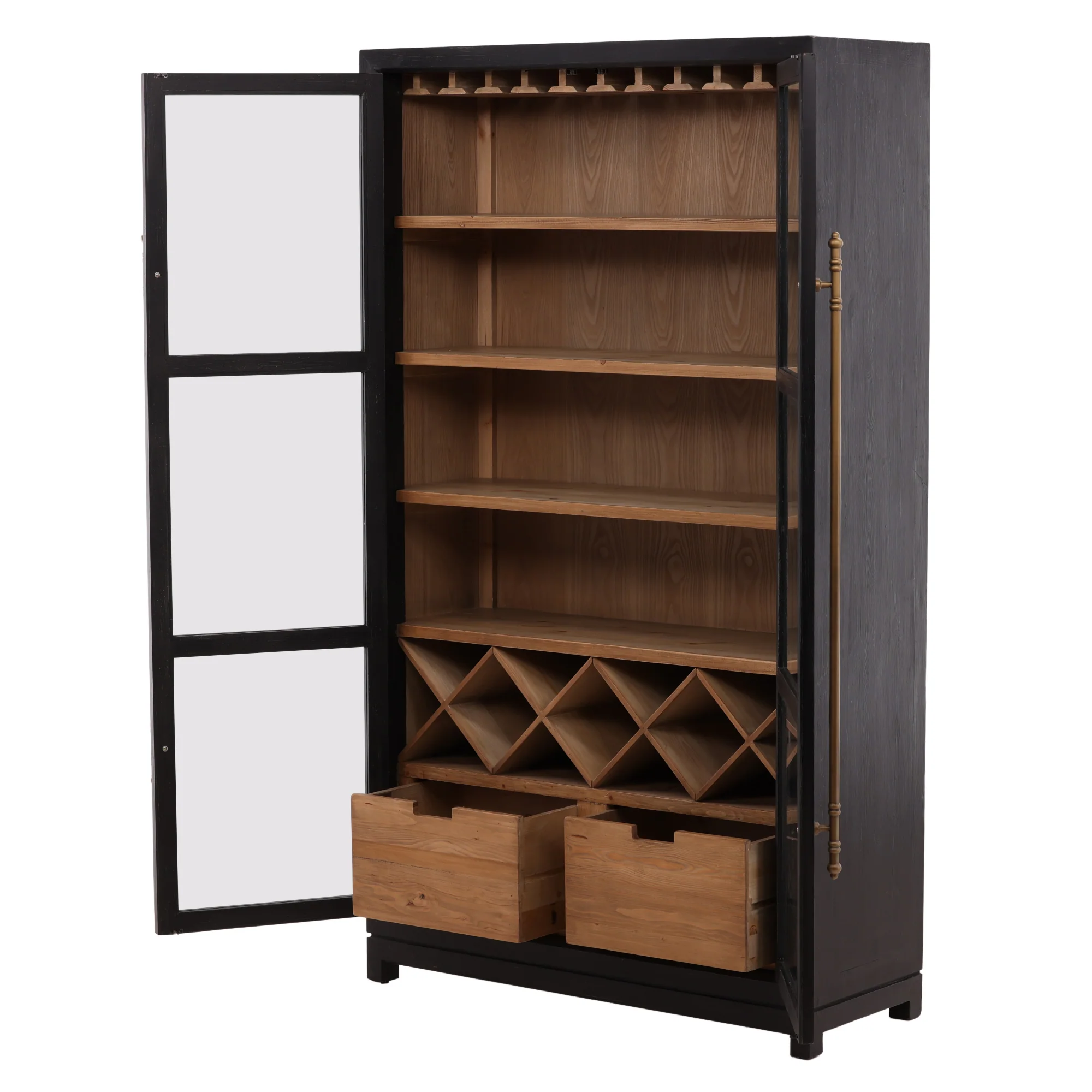 Cortelle Wood Glass Cabinet - Image 3