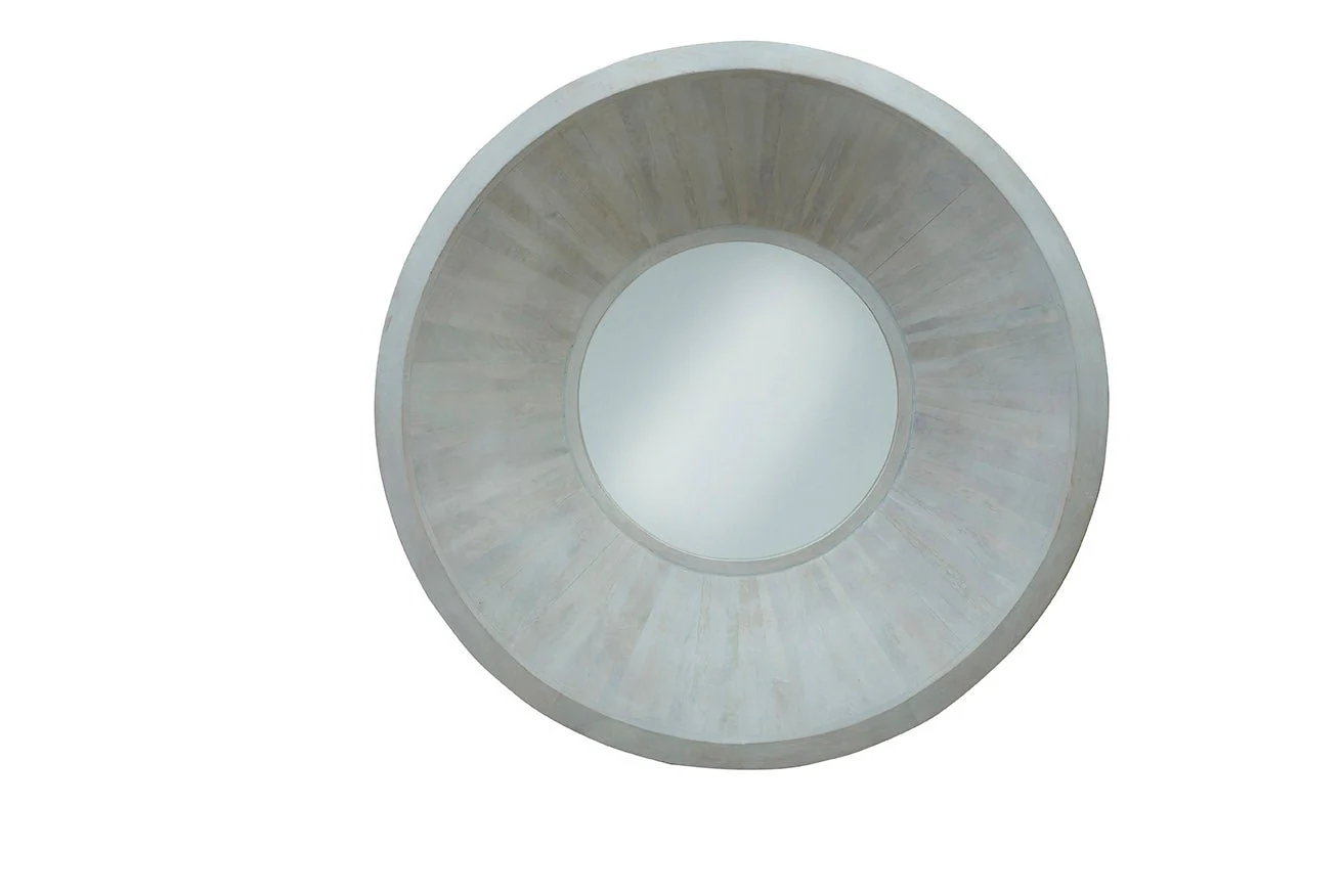 Corvina Wood Round Mirror - Image 3