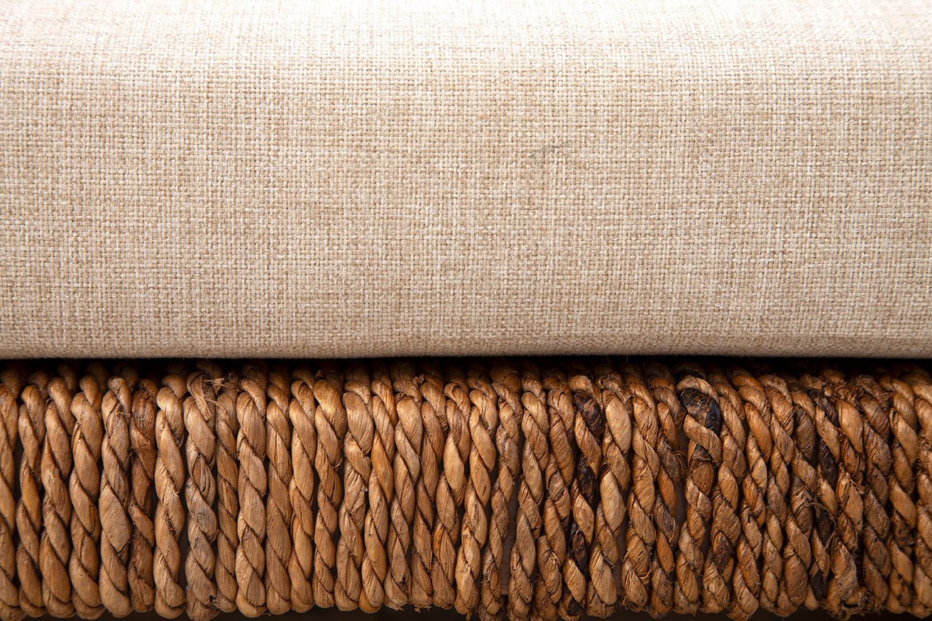 Cotswold Woven Seagrass Bench (Backless) - Image 10