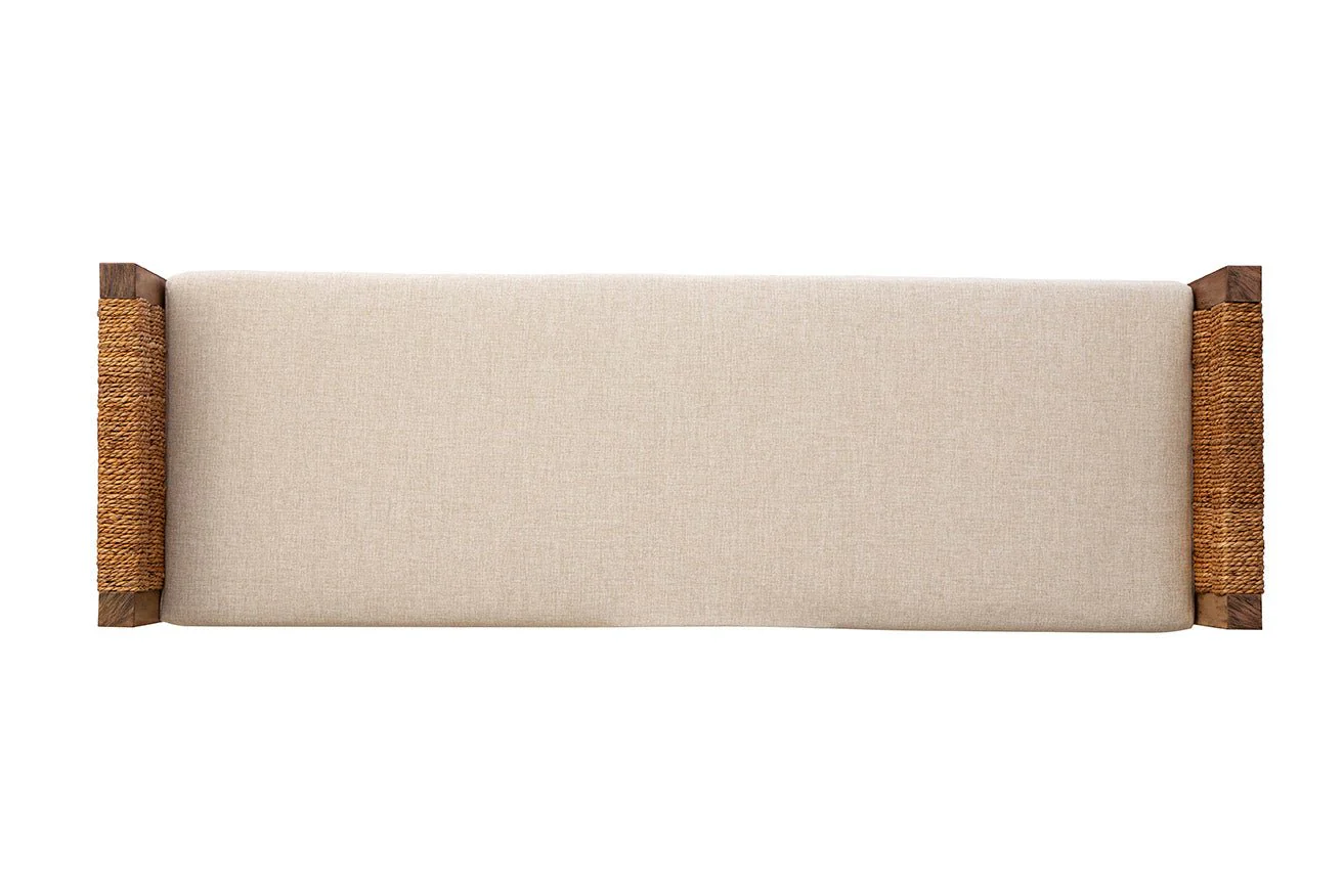 Cotswold Woven Seagrass Bench (Backless) - Image 4