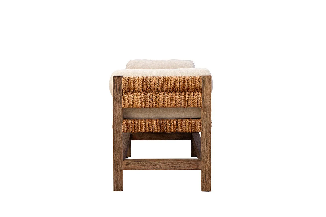Cotswold Woven Seagrass Bench (Backless) - Image 5
