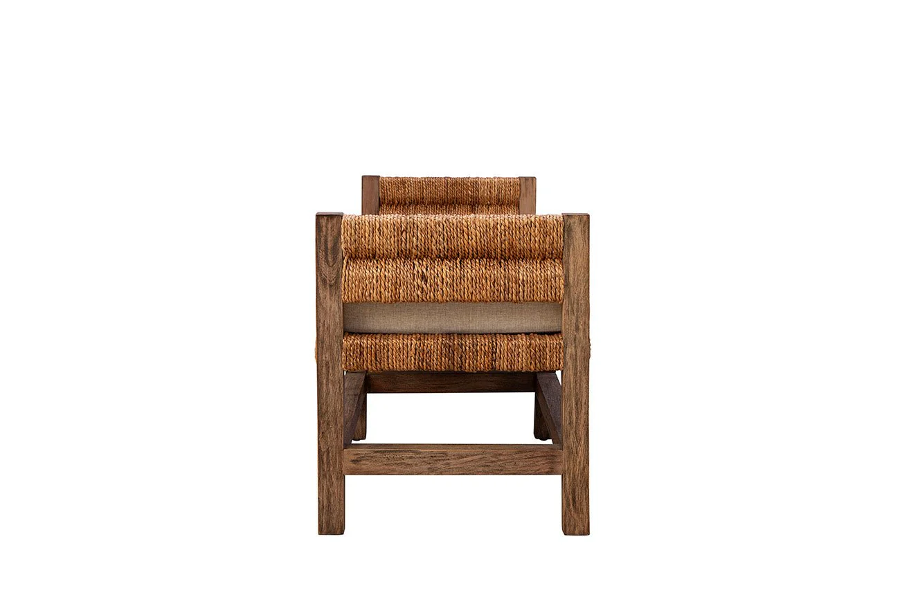 Cotswold Woven Seagrass Bench (Backless) - Image 6