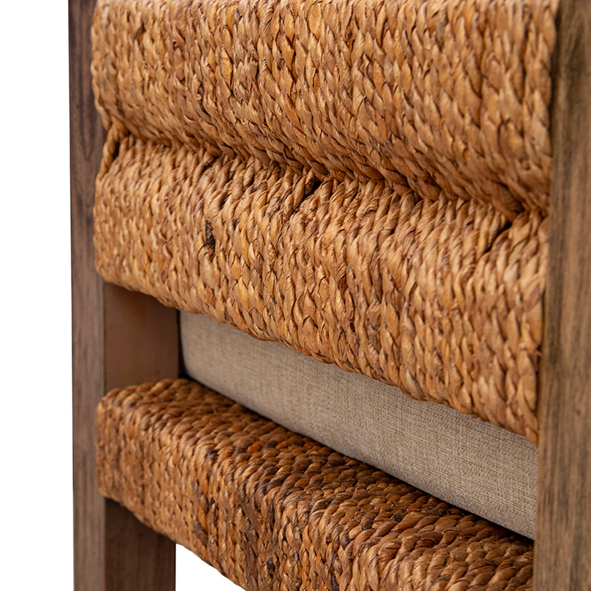 Cotswold Woven Seagrass Bench (Backless) - Image 8