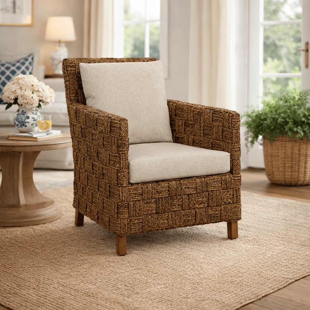 Crotone Woven Seagrass Arm Chair