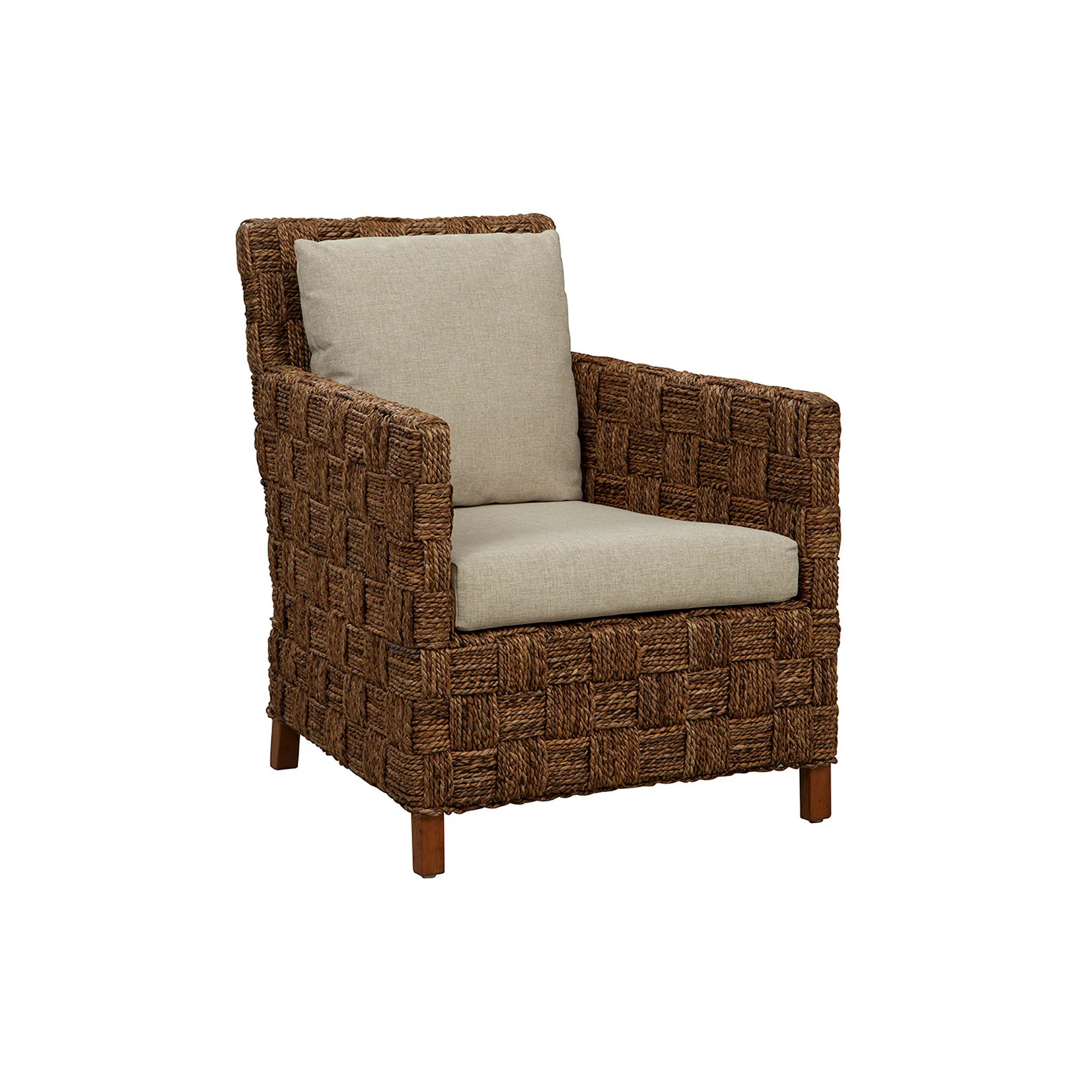Crotone Woven Seagrass Arm Chair - Image 2