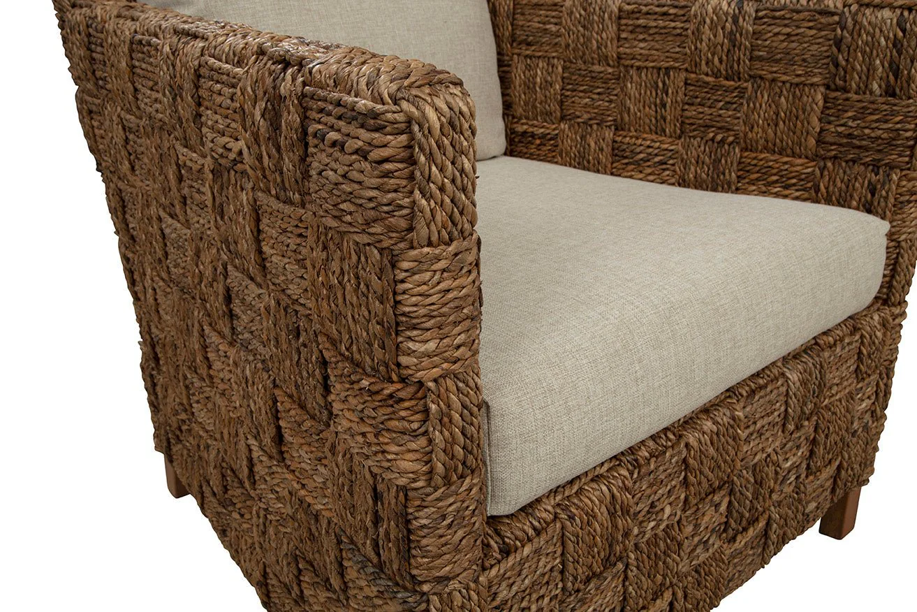 Crotone Woven Seagrass Arm Chair - Image 5