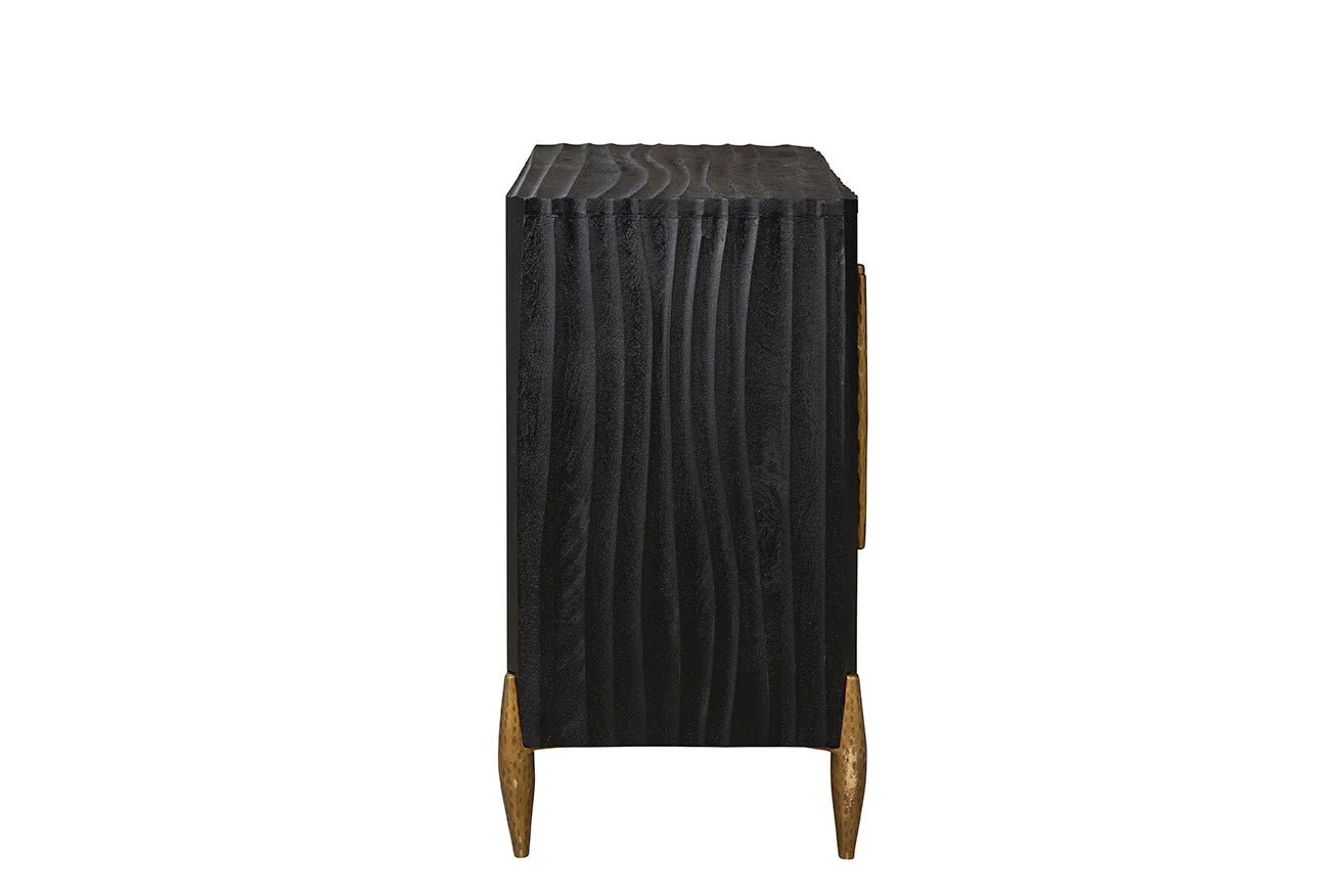 Dakar Carved Wood Sideboard - Image 5