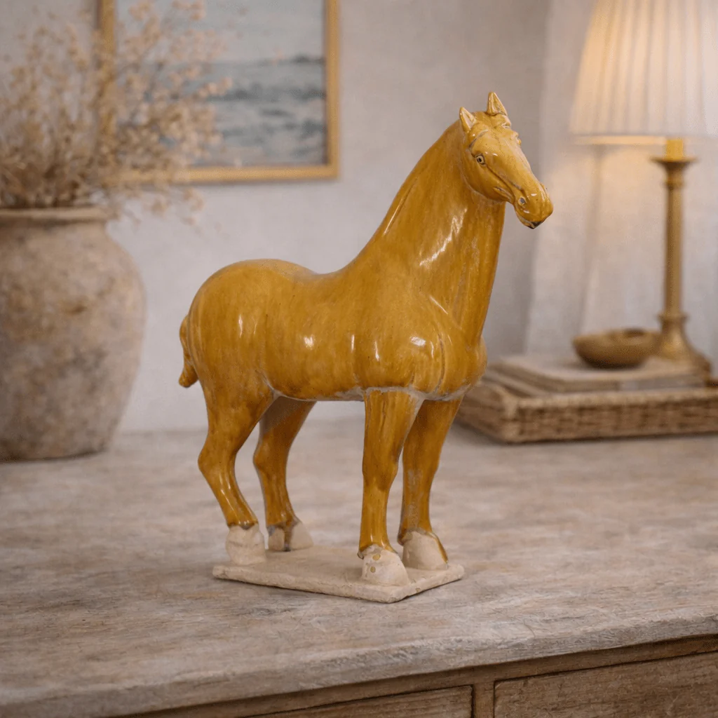 Dao-Li Ceramic Stallion Sculpture - Image 2