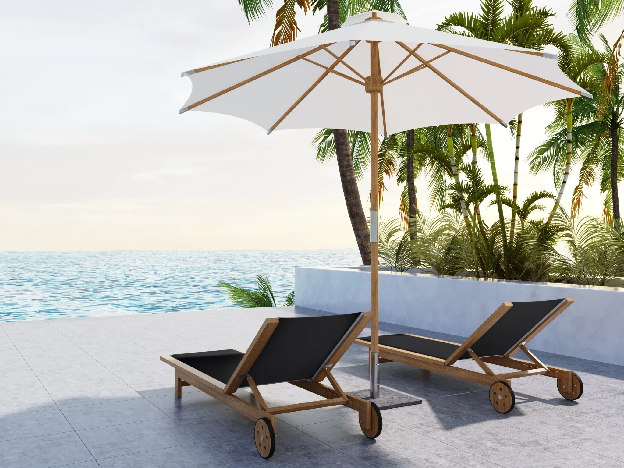 Delmara Teak Chaise - Image 2