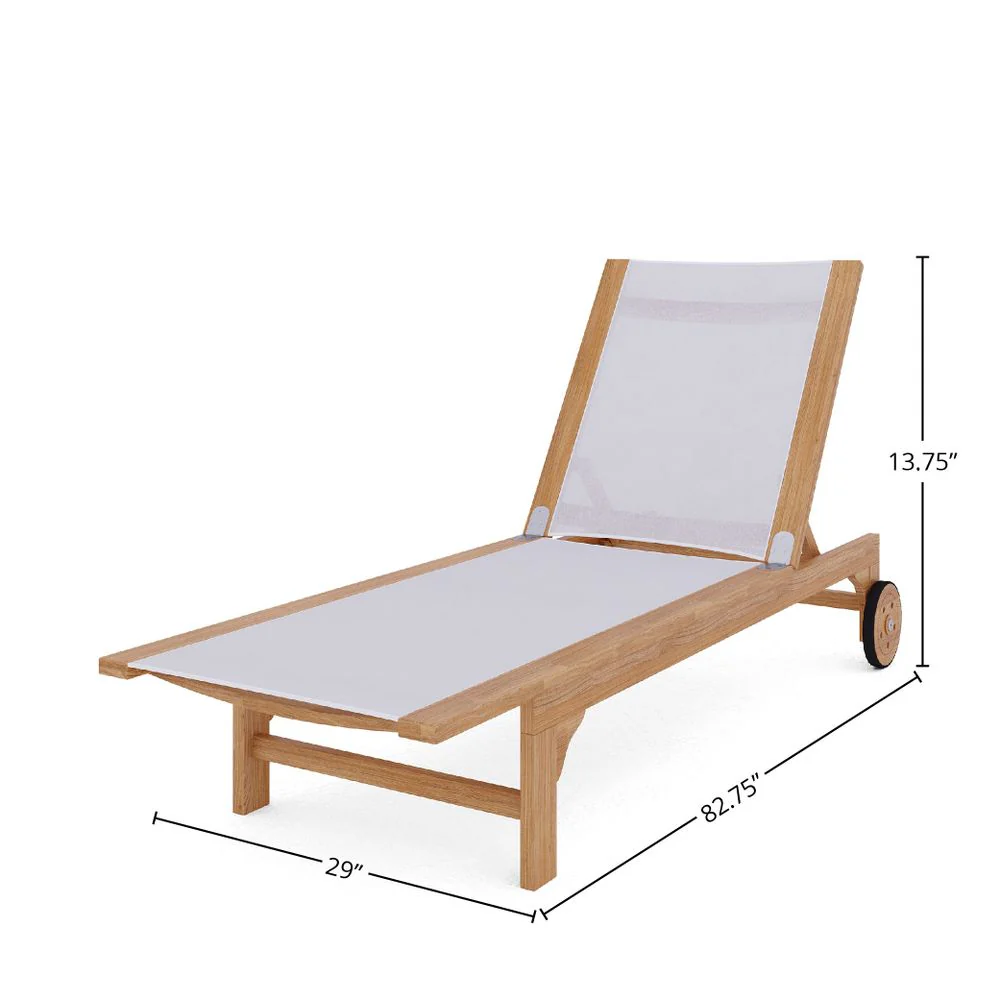 Delmara Teak Chaise - Image 24