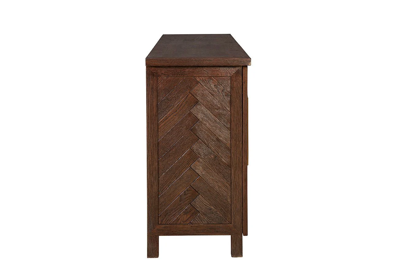 Dublin Herringbone Wood Sideboard - Image 10