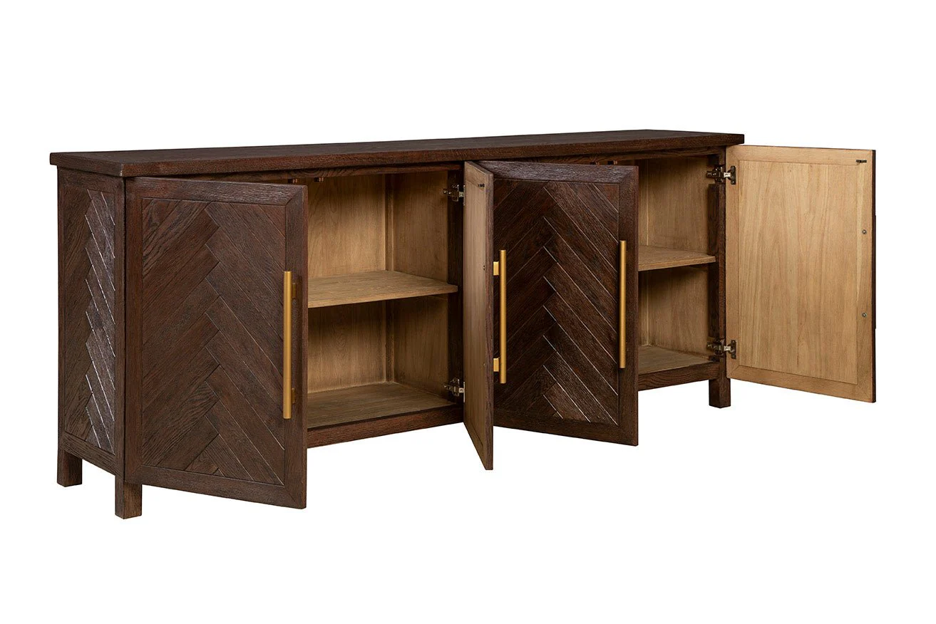 Dublin Herringbone Wood Sideboard - Image 8