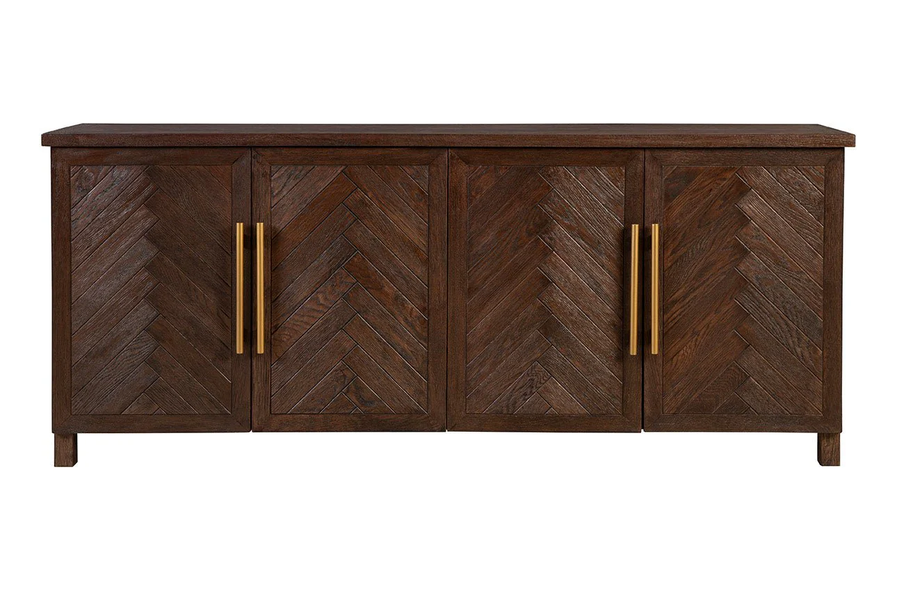 Dublin Herringbone Wood Sideboard - Image 9