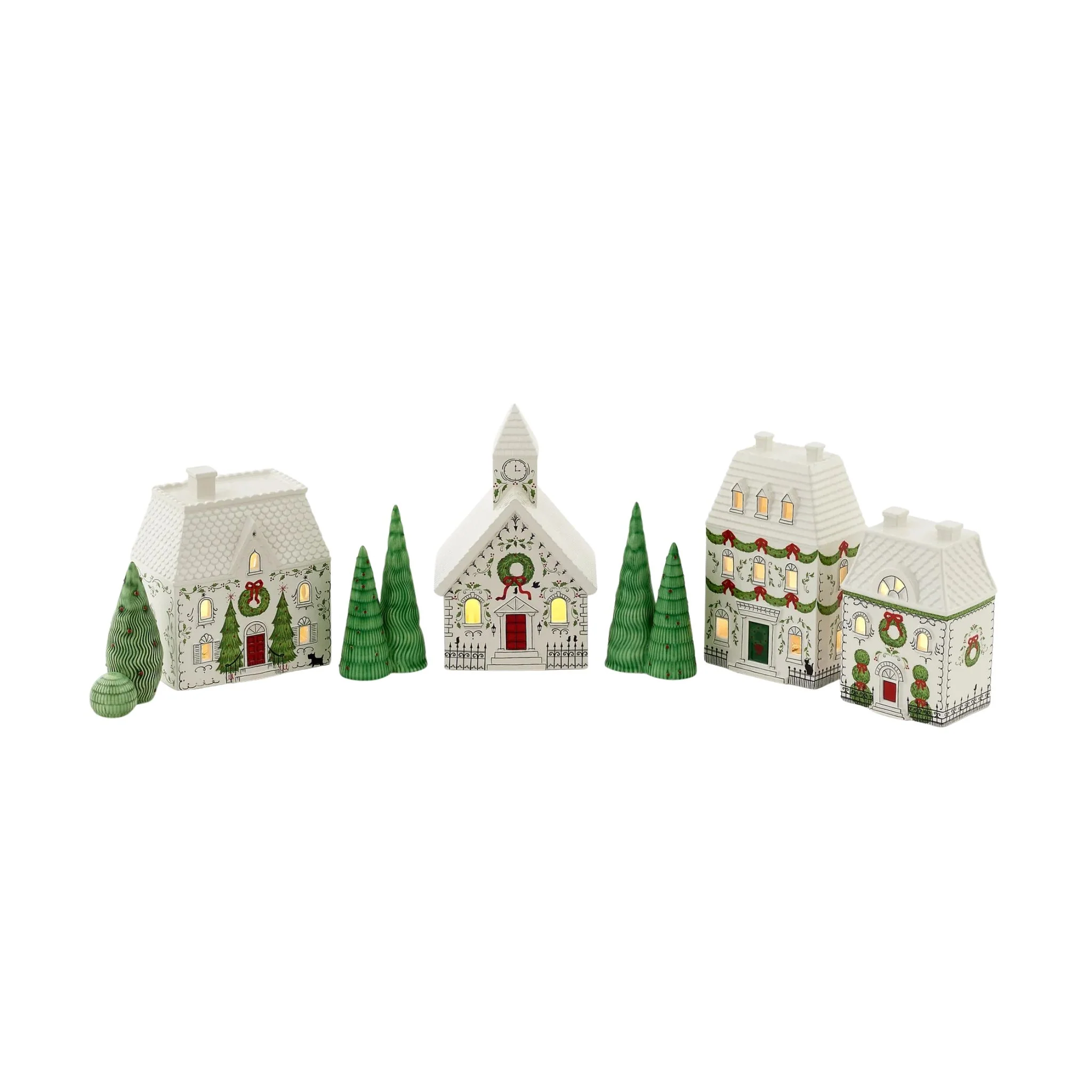 Eisleben Hand Painted Village Set