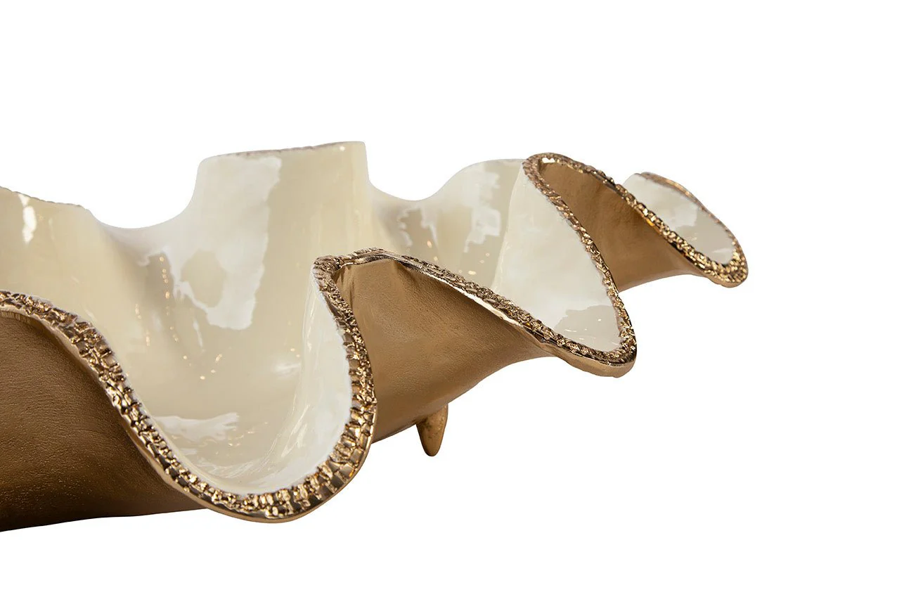 Elaria Sculpted Metal Wave Bowls - Image 10