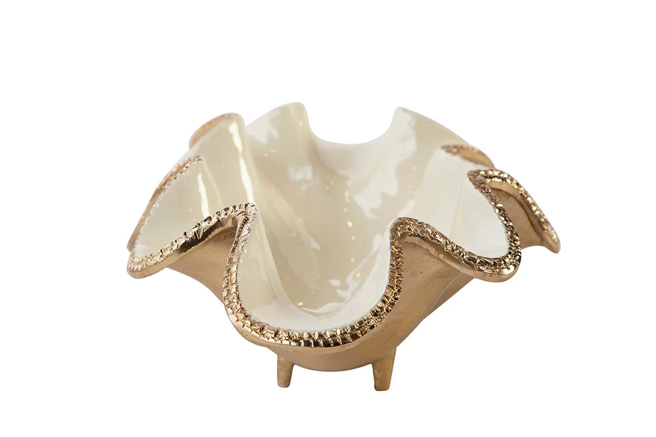 Elaria Sculpted Metal Wave Bowls - Image 15