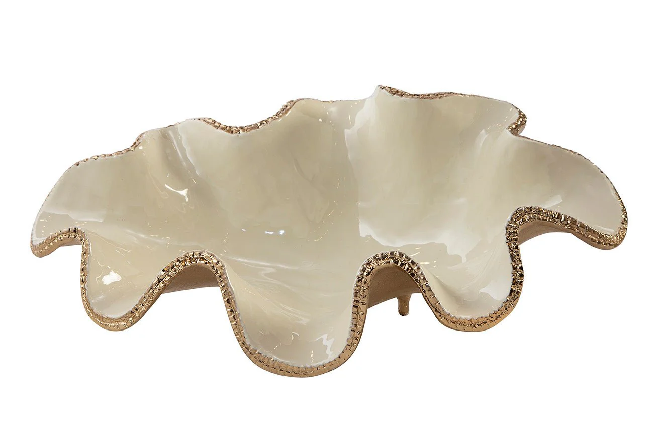 Elaria Sculpted Metal Wave Bowls - Image 16
