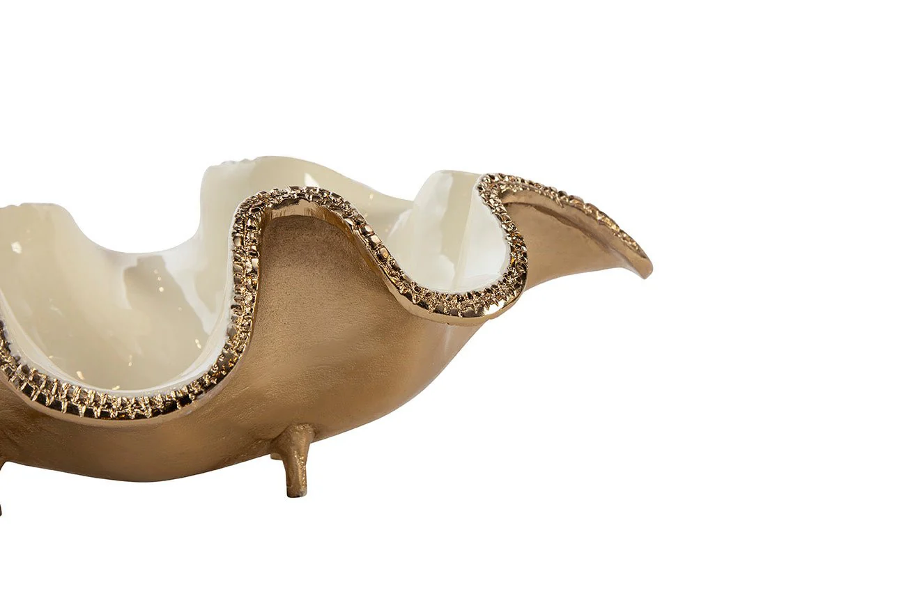Elaria Sculpted Metal Wave Bowls - Image 17