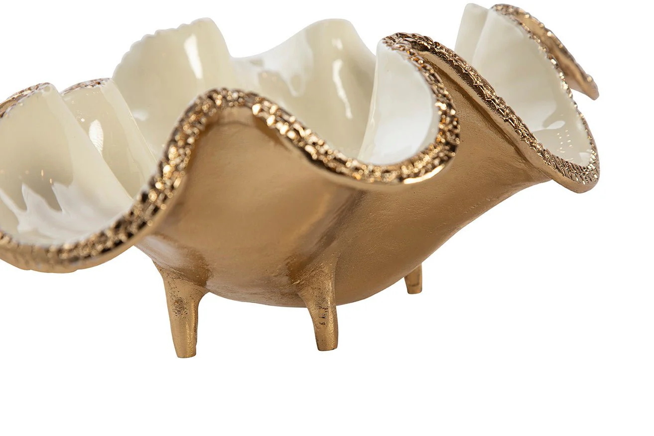Elaria Sculpted Metal Wave Bowls - Image 18