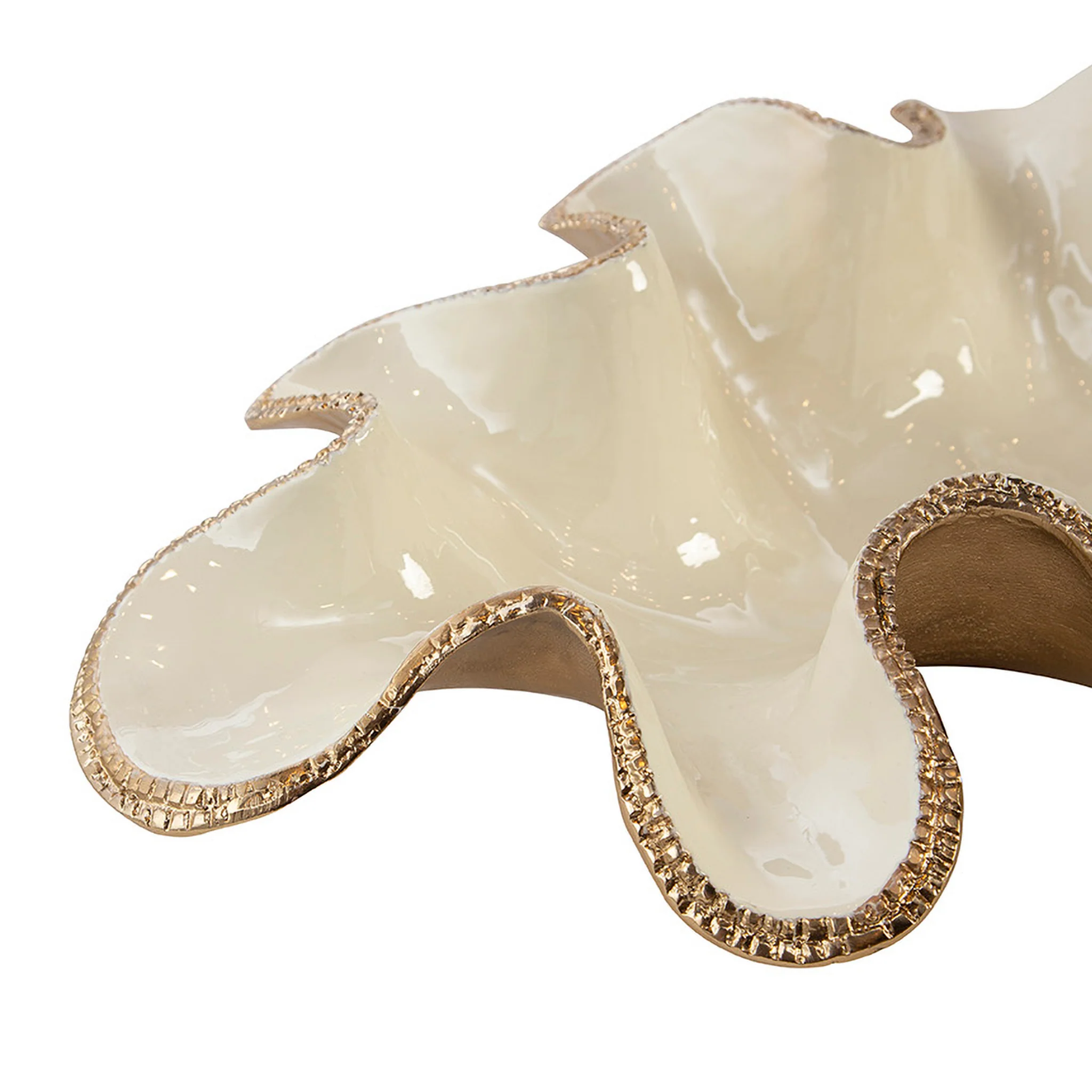 Elaria Sculpted Metal Wave Bowls - Image 3