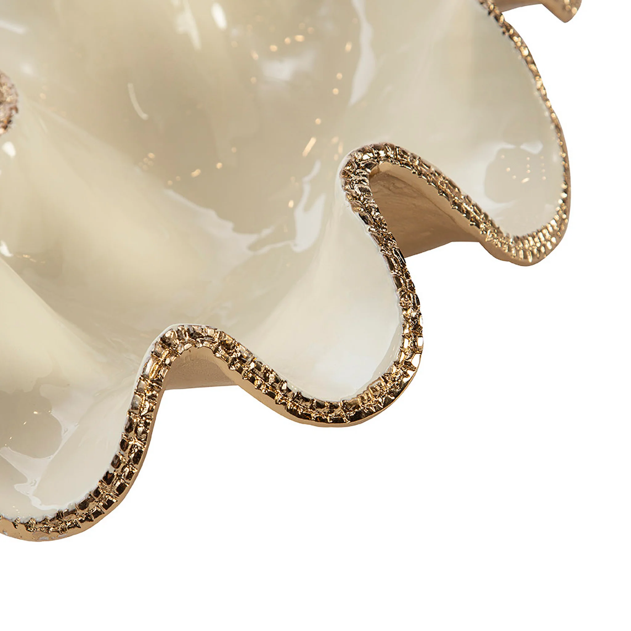 Elaria Sculpted Metal Wave Bowls - Image 4