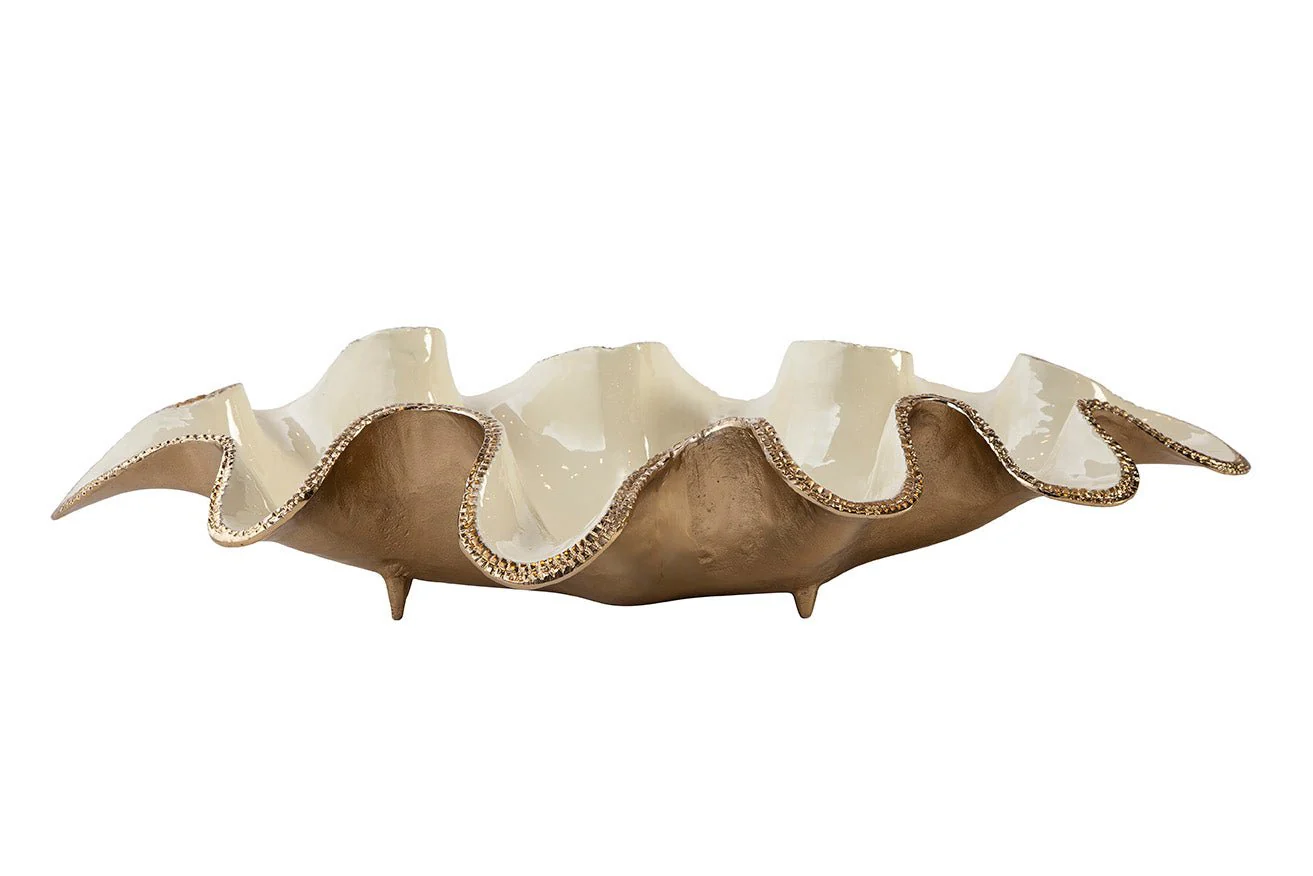 Elaria Sculpted Metal Wave Bowls - Image 6