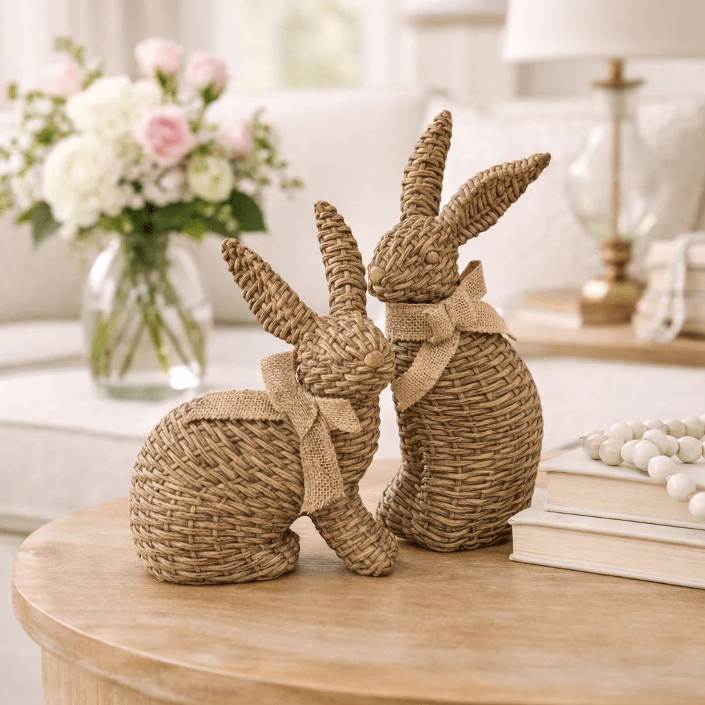 Eldrin Wicker Bunny Set