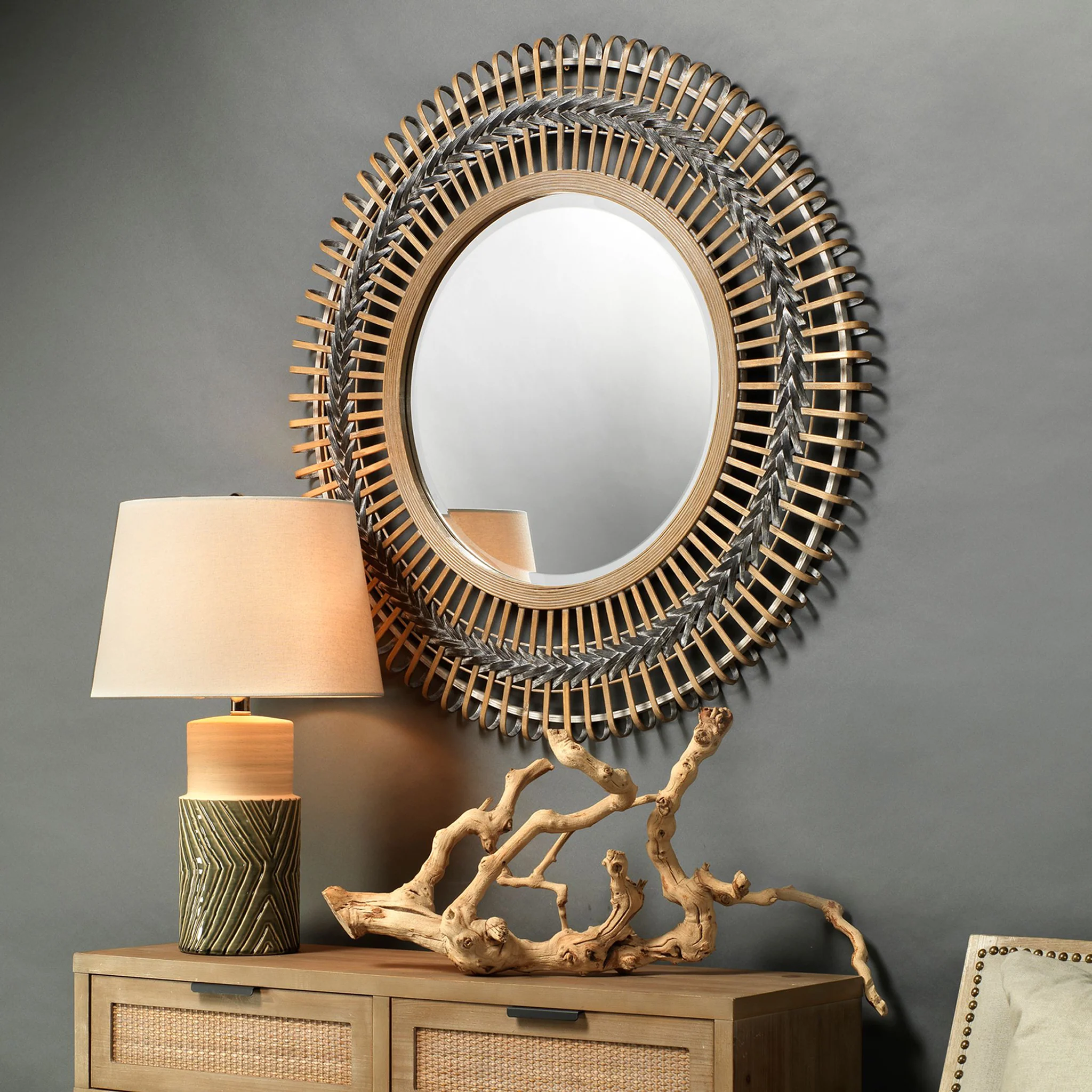 Shunan Bamboo Braided Mirror - Image 4