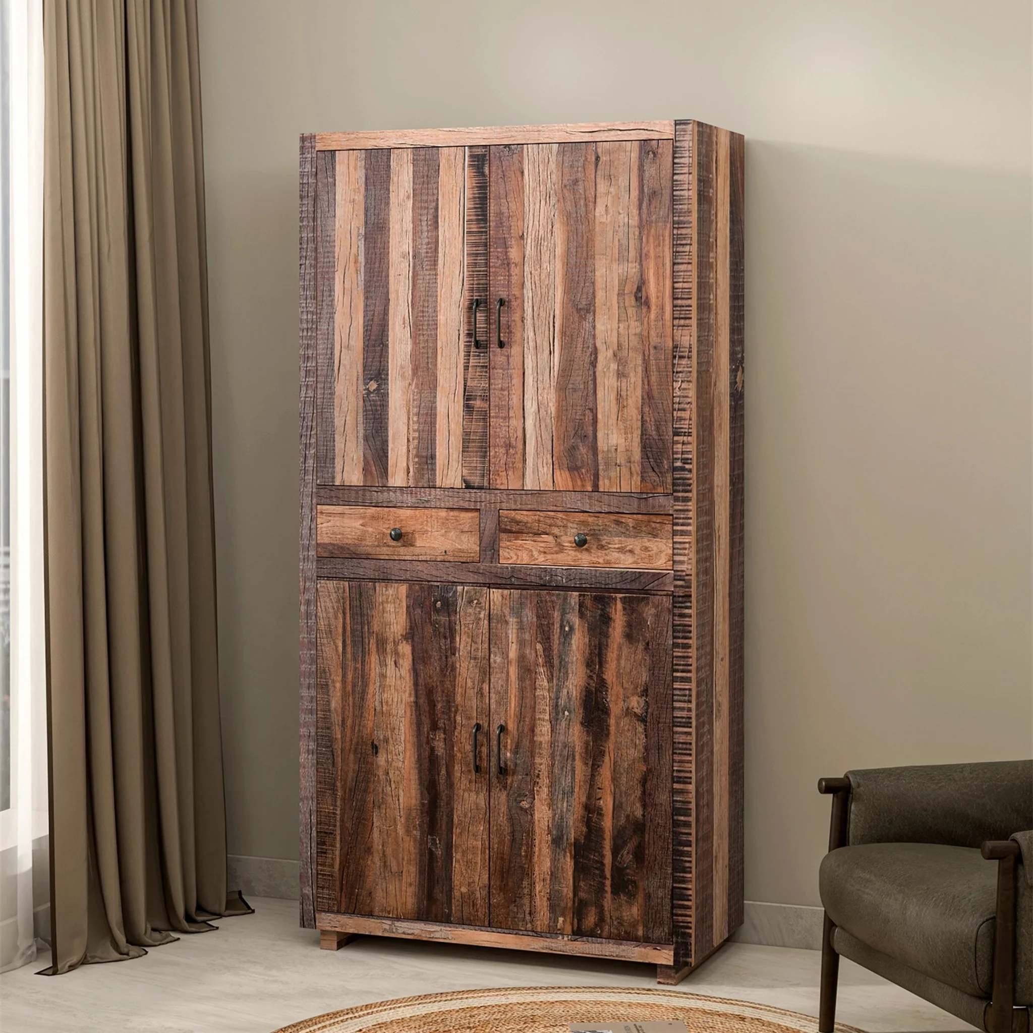 Emporeio Reclaimed Wood Armoire - Image 3