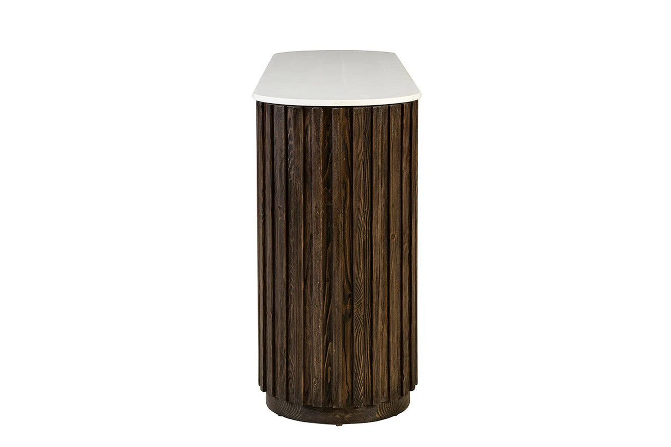 Essau Fluted Wood Console - Image 5