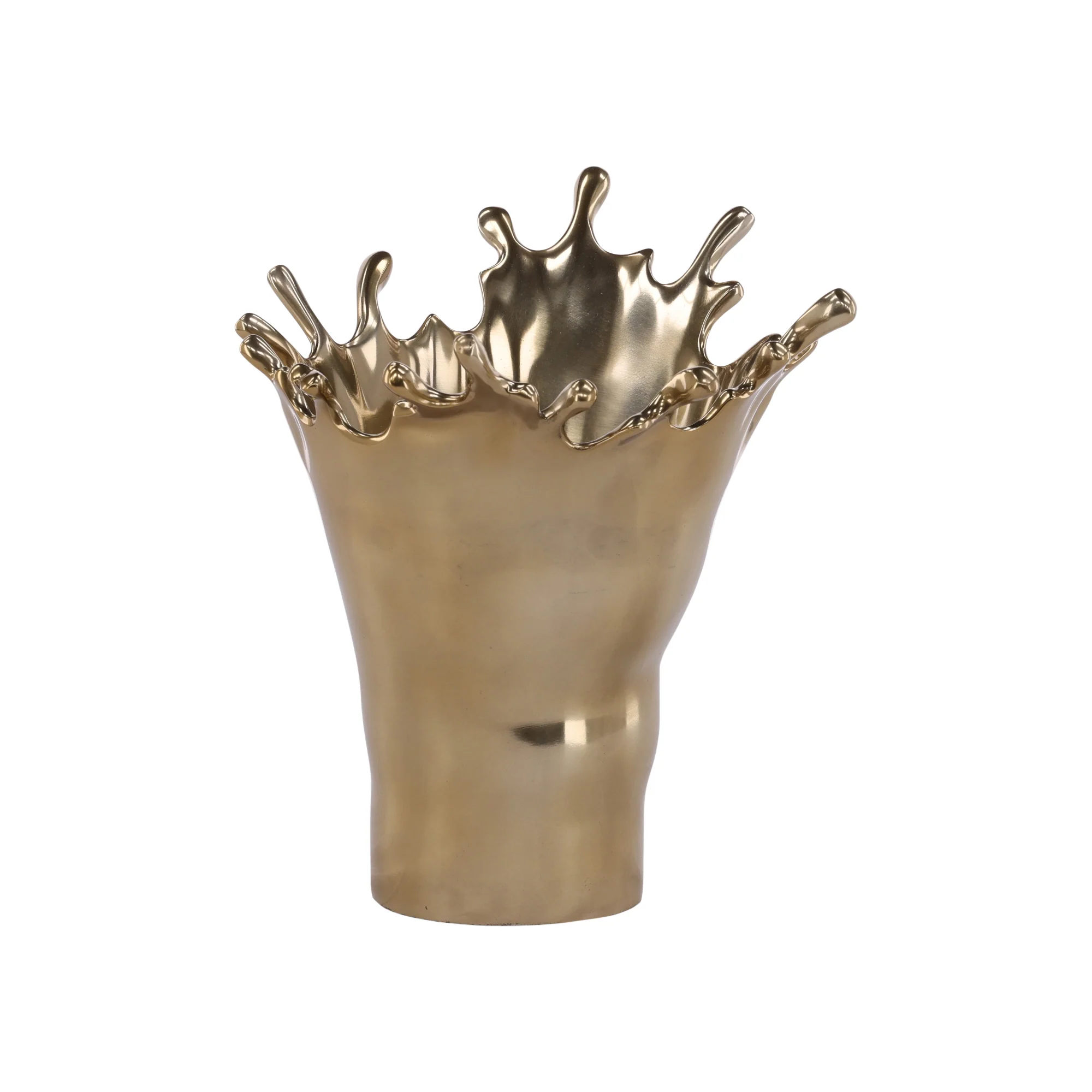 Evara Brass Sculptural Vase - Image 2