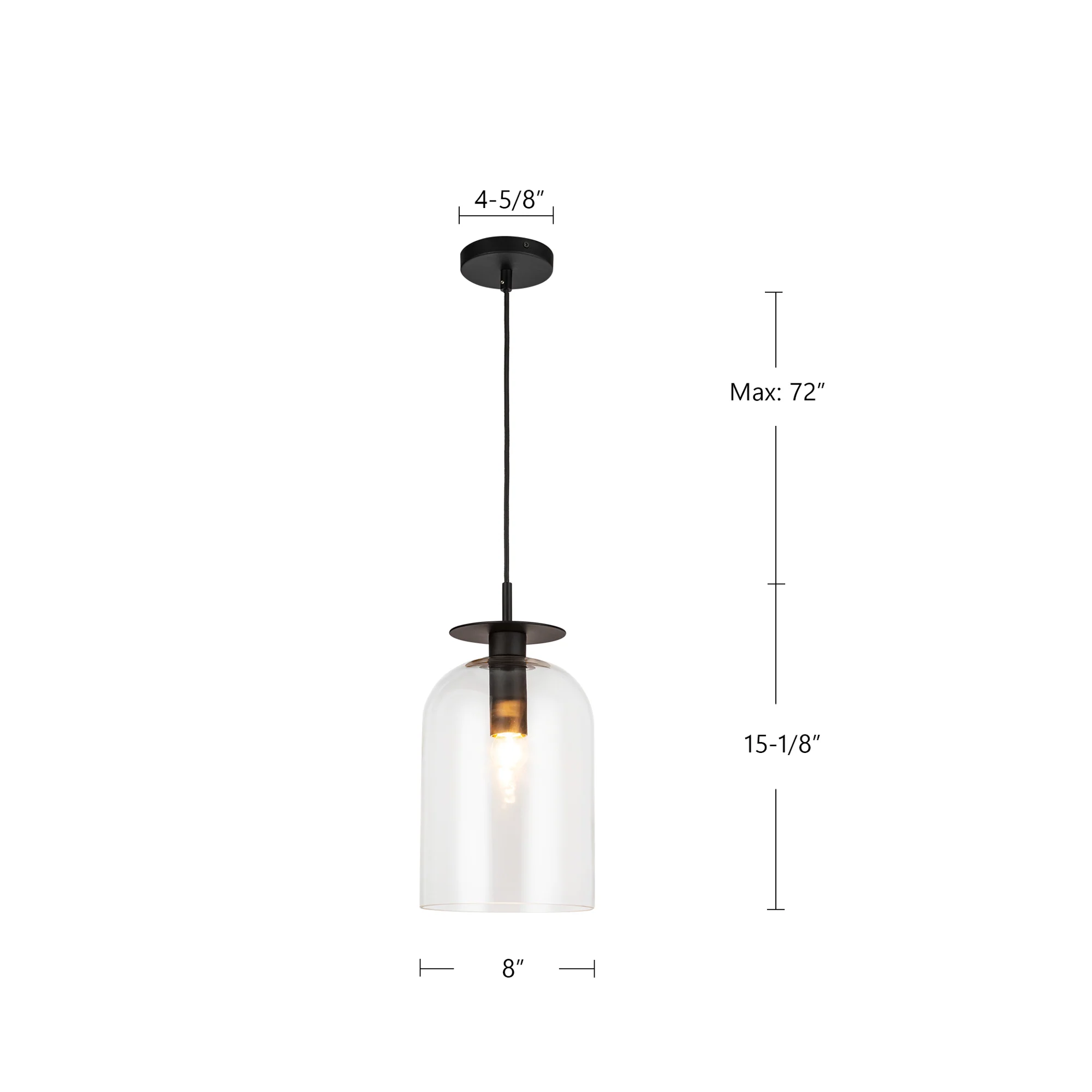 Fastina Clear Glass Pendant Lamp - Image 6
