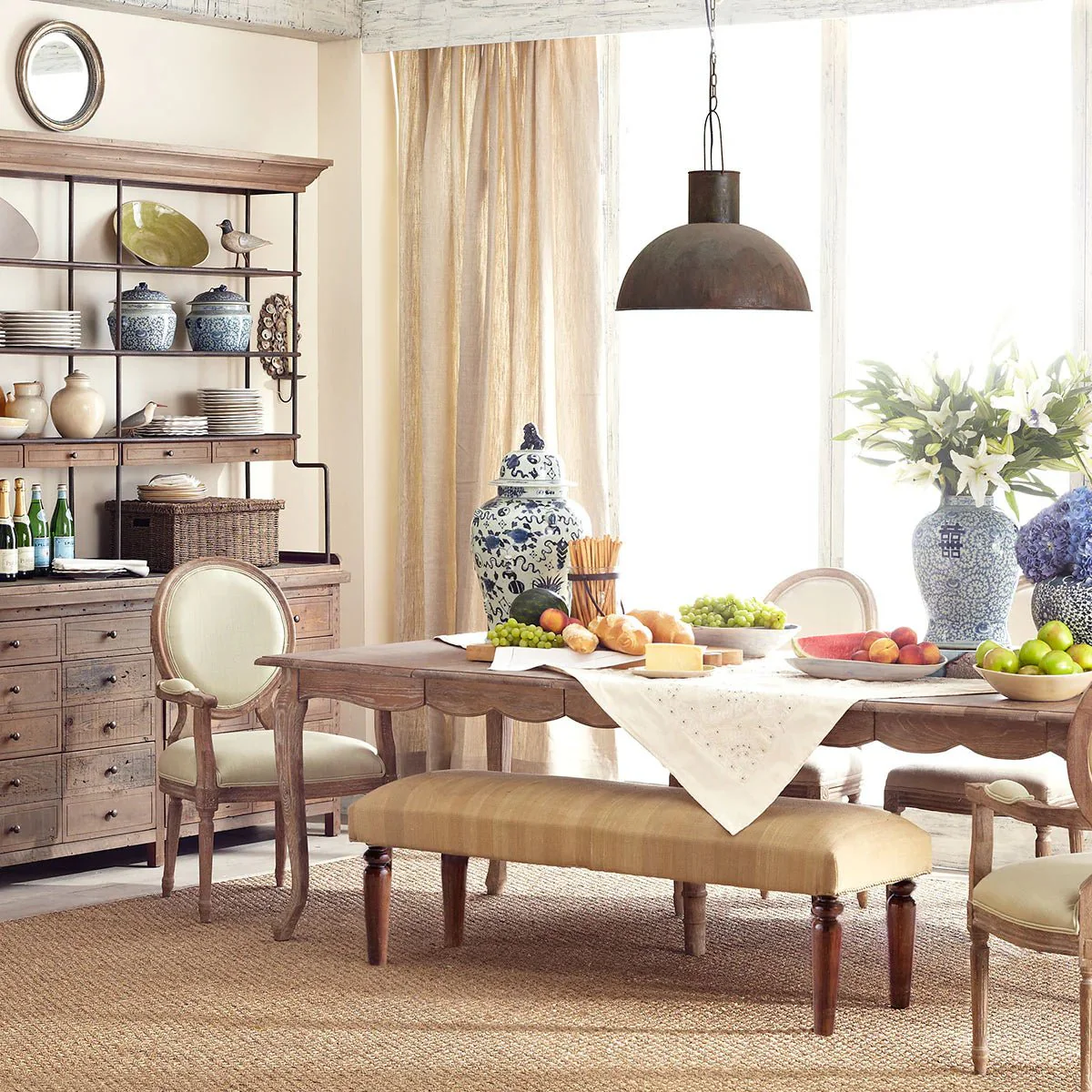 French Country Dining Table - Weathered - Image 4