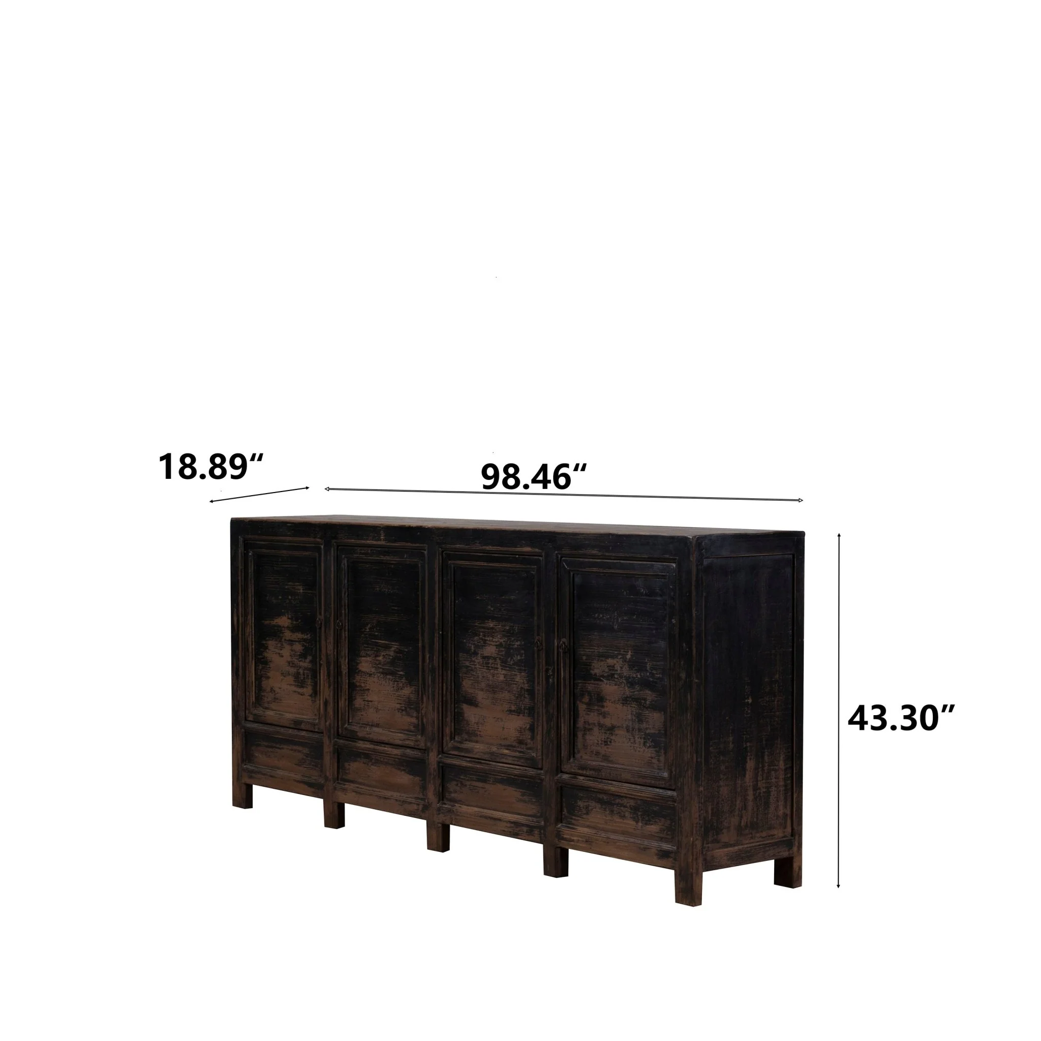 Ganja Black Wood Sideboard - Image 5