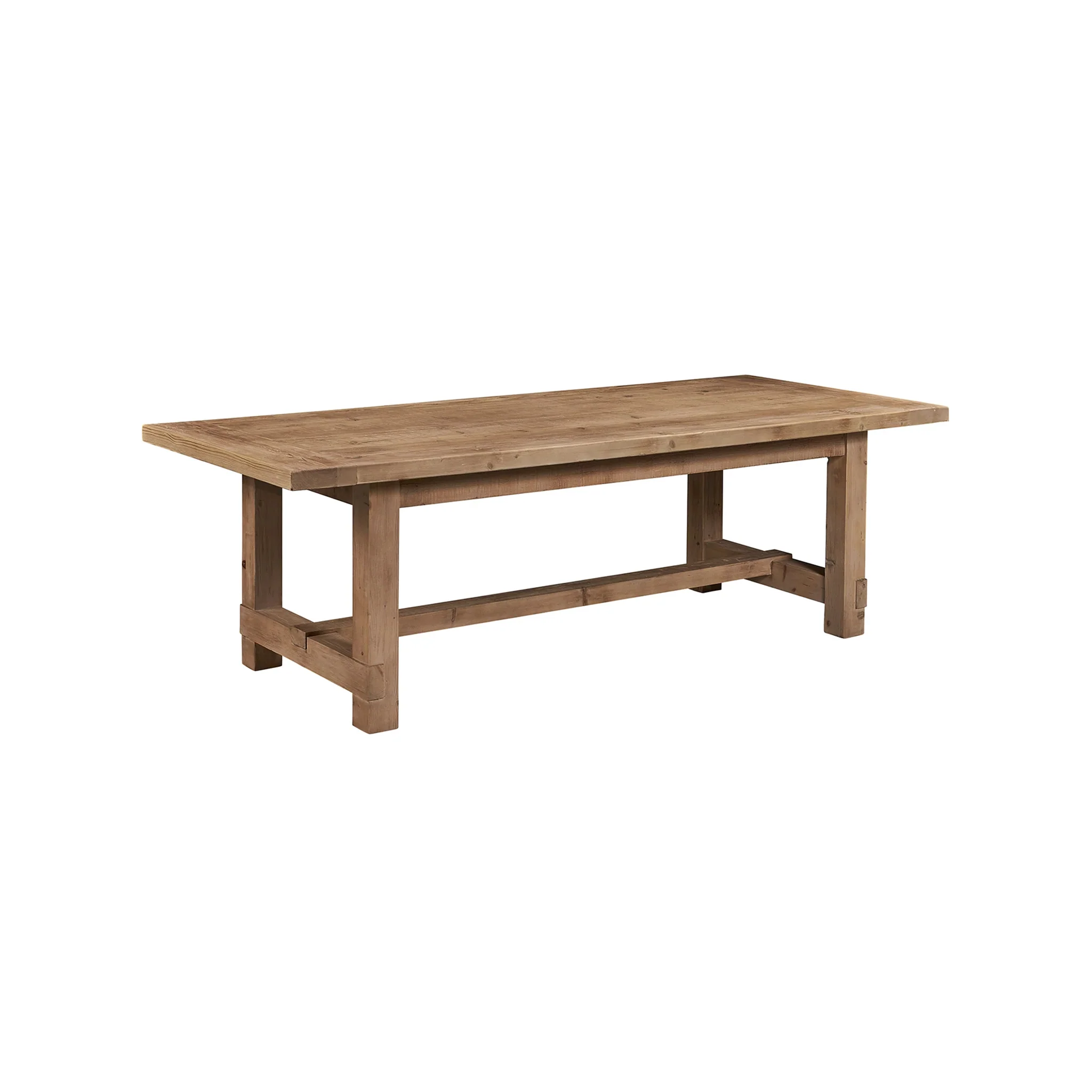 Gray Finish Rectangular Extension Pine Dining Table - Image 2